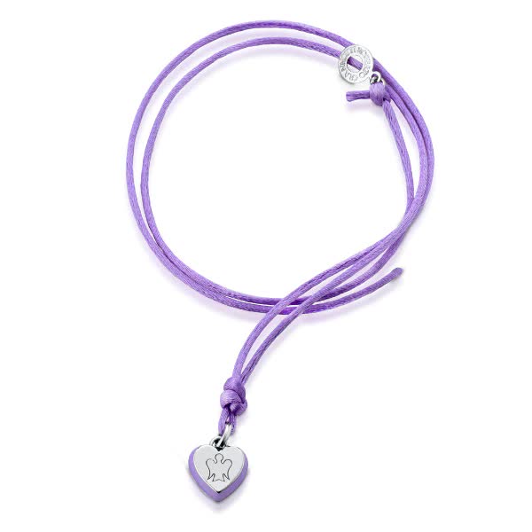 Halskette mit emailliertem Herzanhänger „Iris“ – GIA401