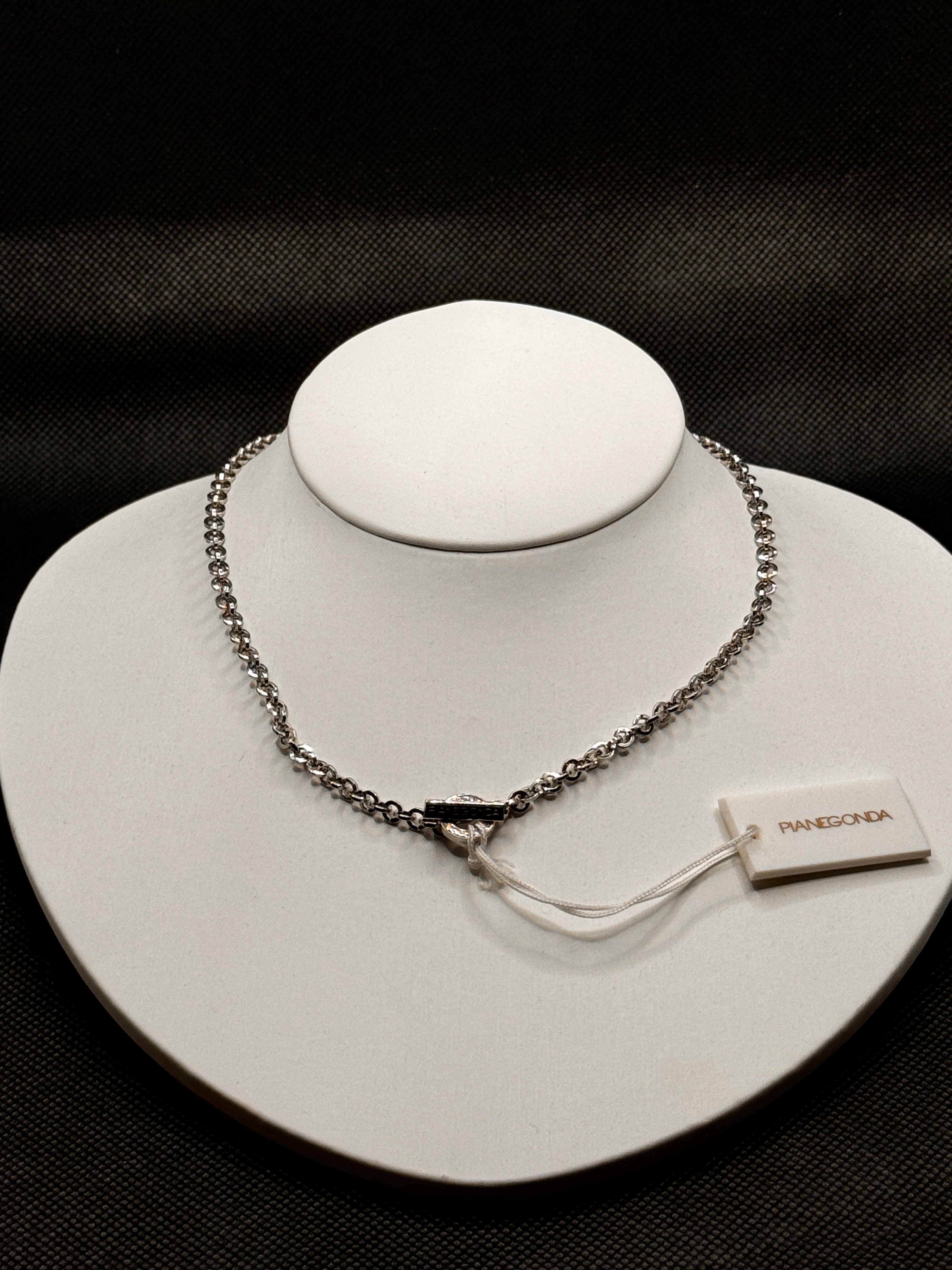 Pianegonda Silberhalsband mit Rubinpavé-Anhänger, Glittering Love Kollektion – CA011162/R