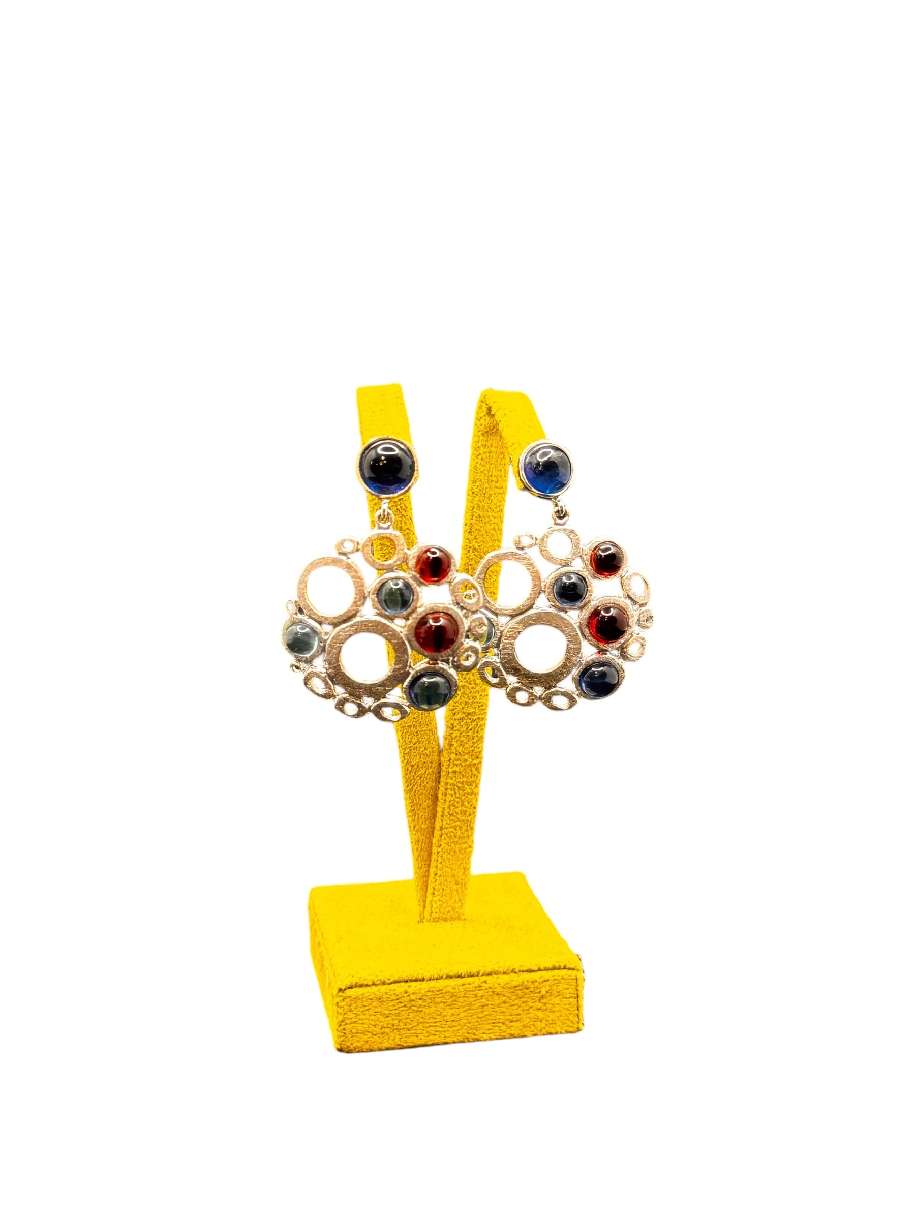 Labriola Tropfenohrringe in Silber mit rotem und blauem Spinellquarz - AG1124BS