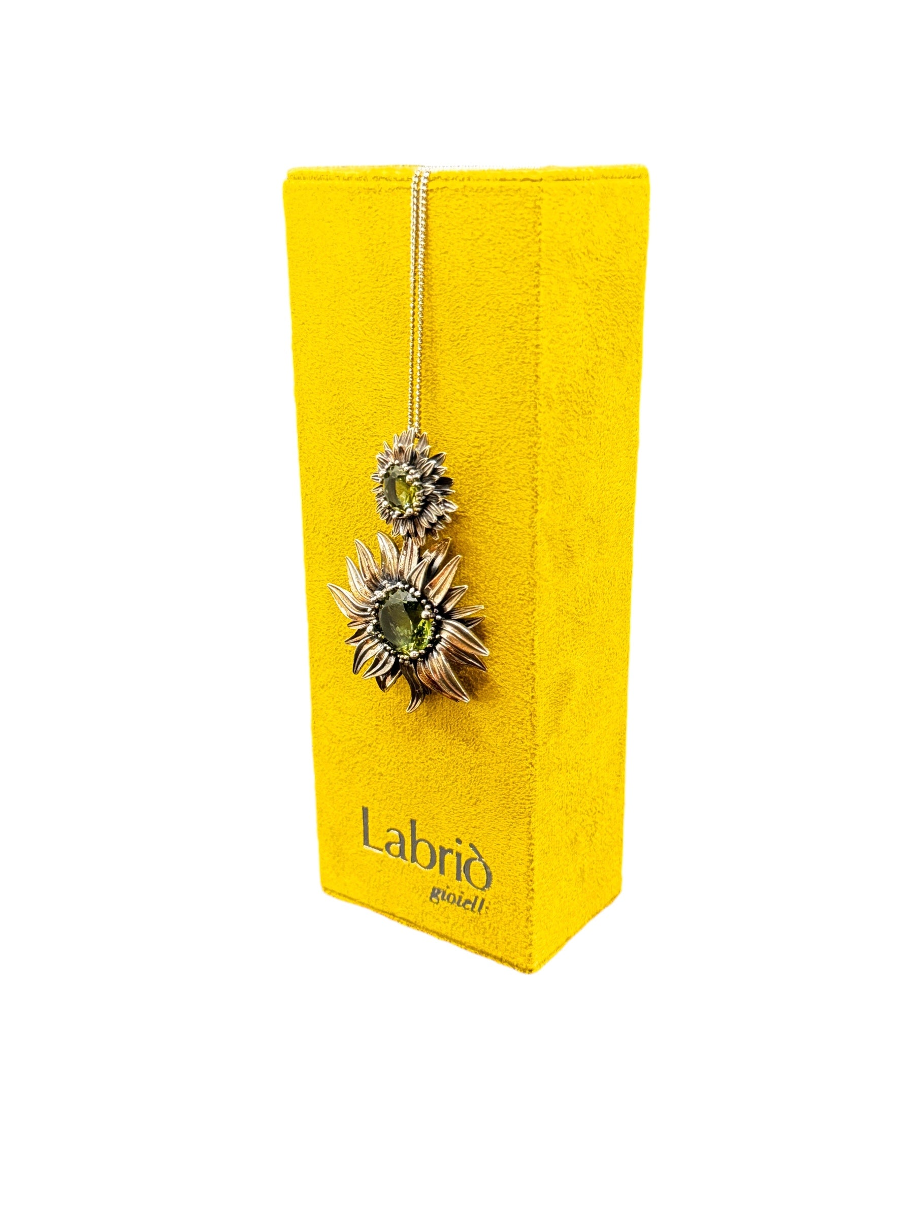 Labriola DAISY SILBERHALSKETTE MIT GRÜNEM QUARZ UND TURMALIN - 2243