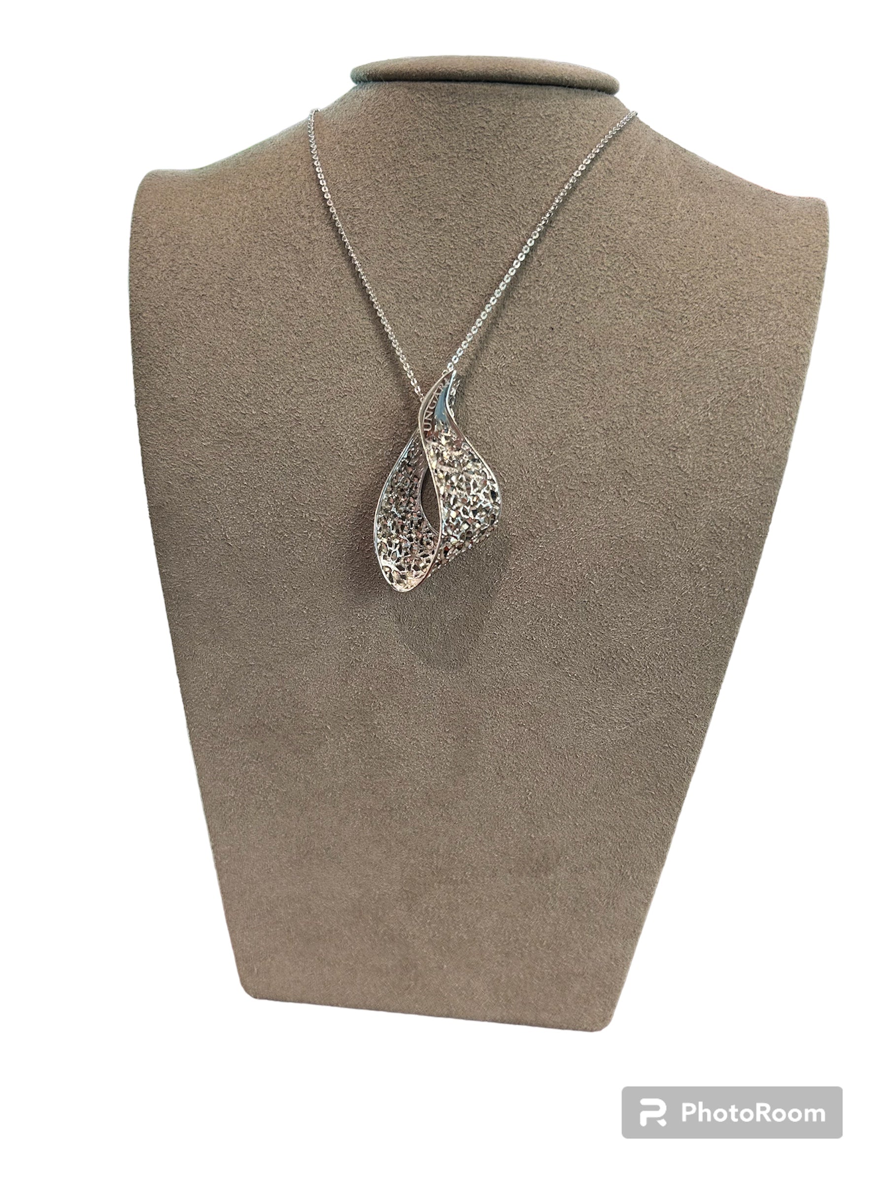 Silberkette mit Medaillon mit Zirkonia besetzt - CL 053B