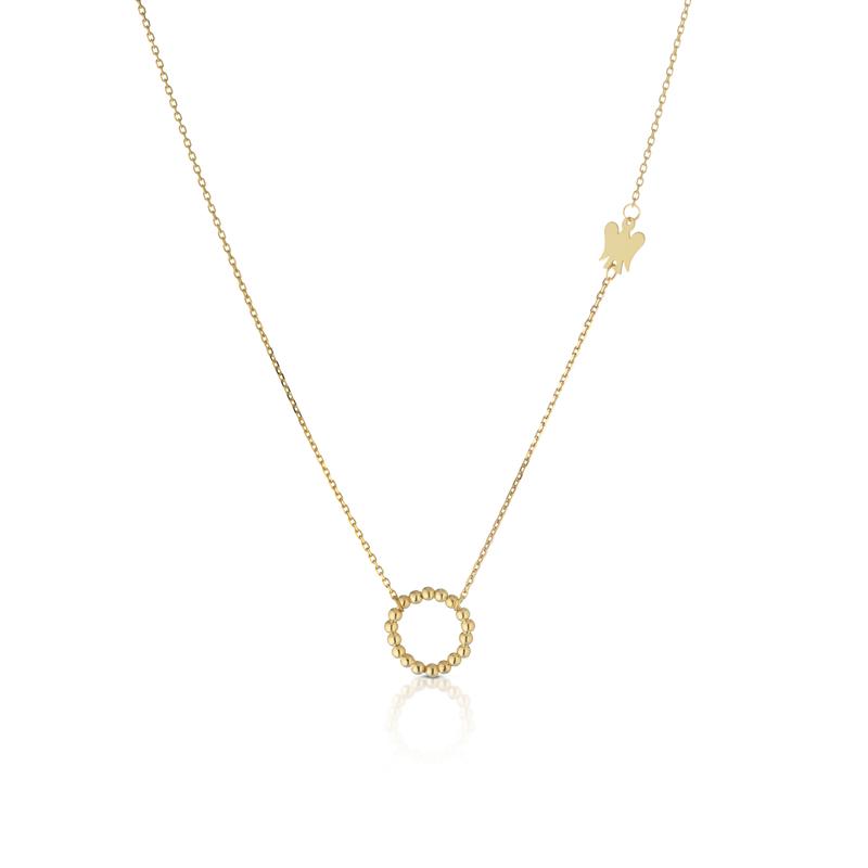 ROBERTO GIANNOTTI ENGELS-HALSKETTE AUS GELBGOLD – NKT311