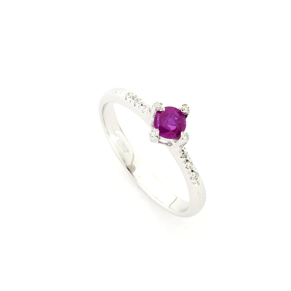 Diana - Anello Oro Bianco, Diamanti e Rubino, 0.31ct di rubini - AN DIANA 17 RU