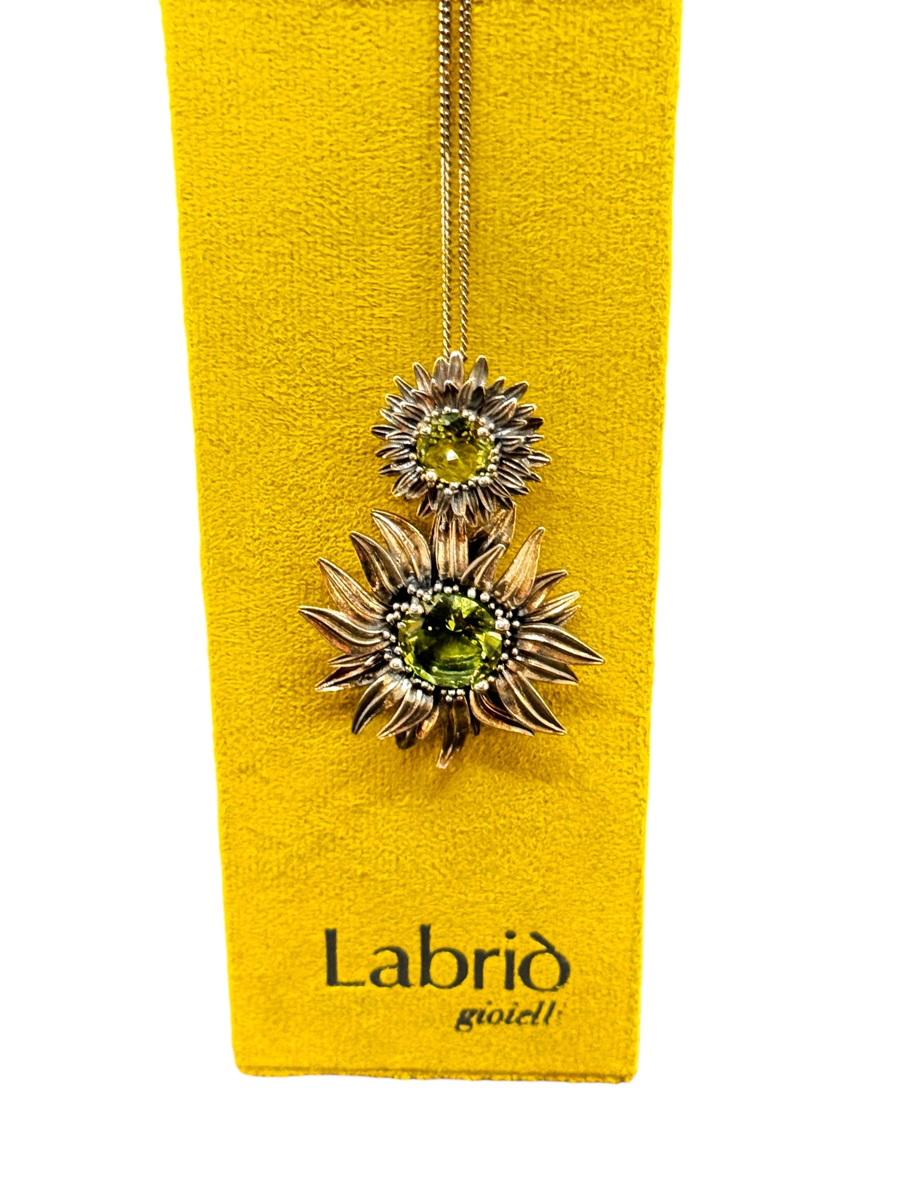 Labriola DAISY SILBERHALSKETTE MIT GRÜNEM QUARZ UND TURMALIN - 2243