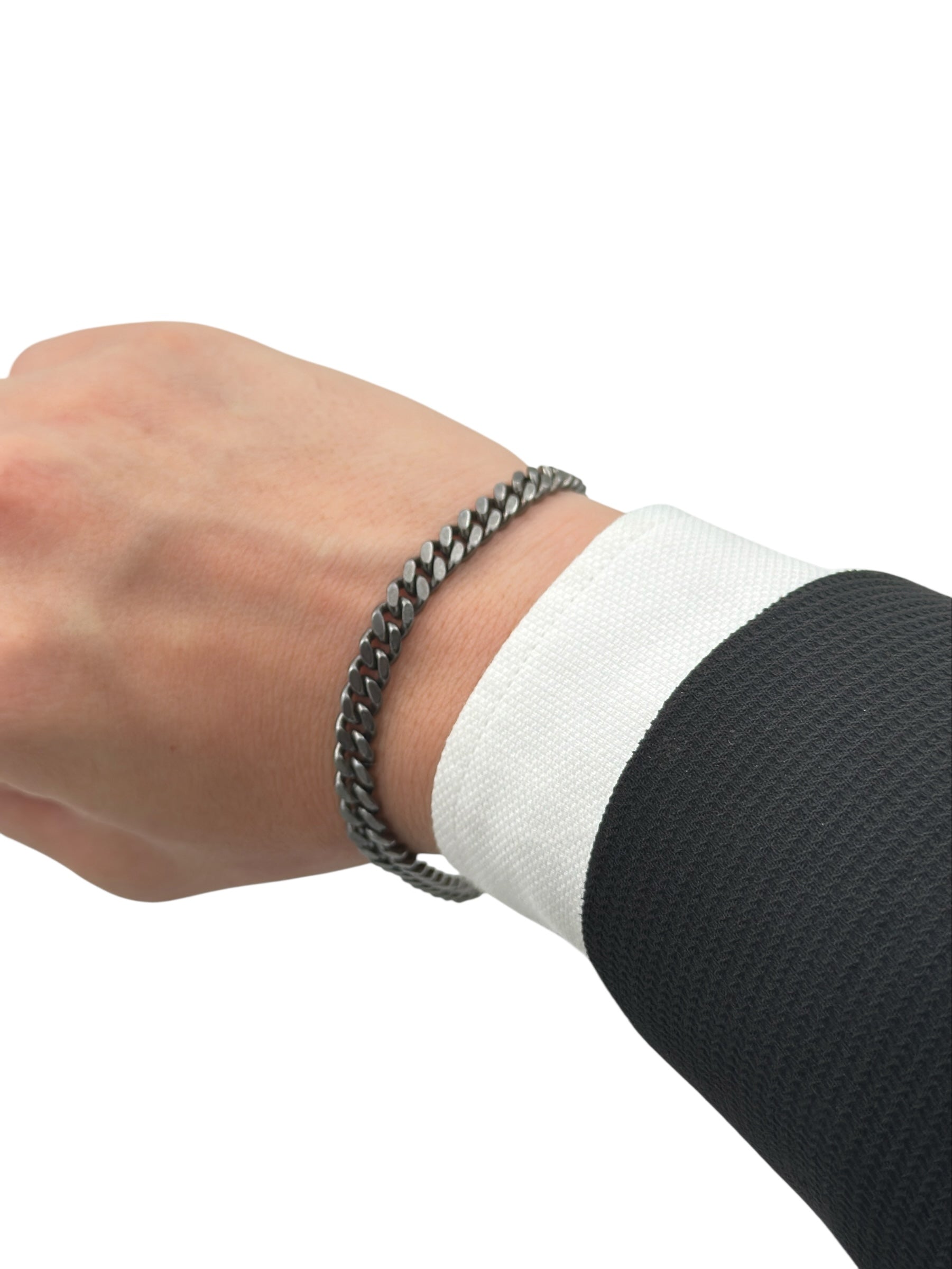 Bracciale Zancan da uomo in argento brunito, collezione Cosmopolitan - EXB659-N