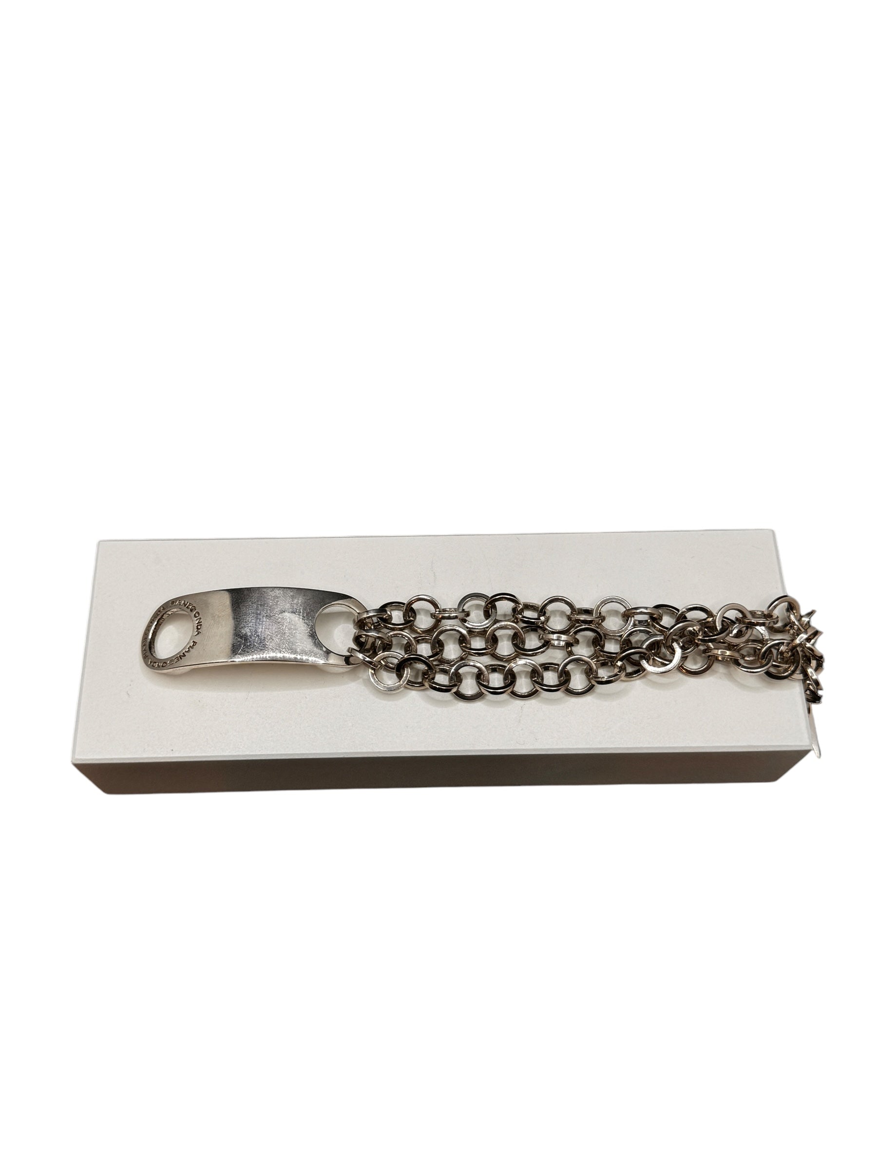Pianegonda Silberarmband, in Silber mit Kettenglied und Herz mit Diamanten, 0,23 ct - BA010667