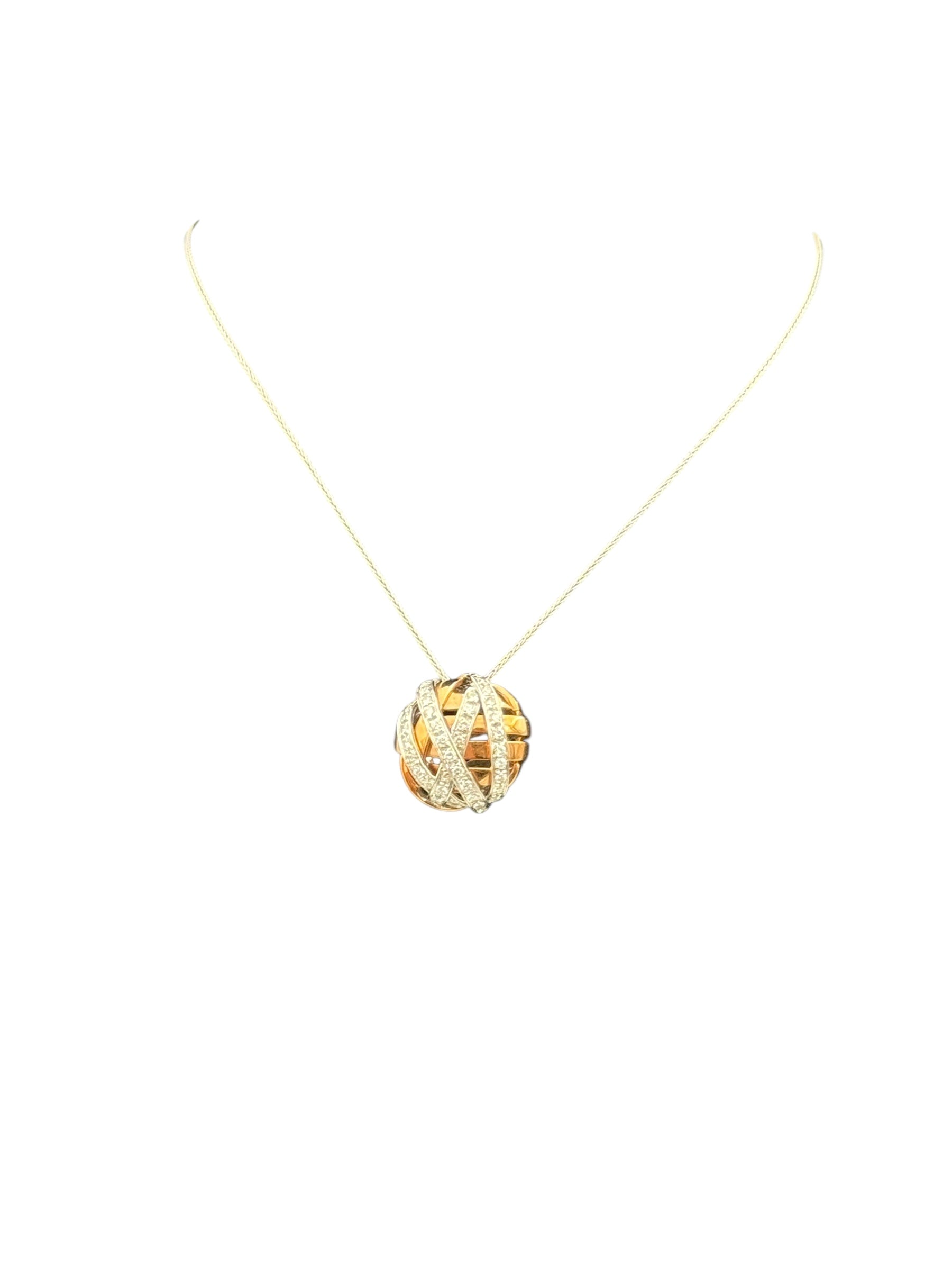Damiani-Halskette aus 18 Karat Weißgold, Roségold und Diamanten – 20028406