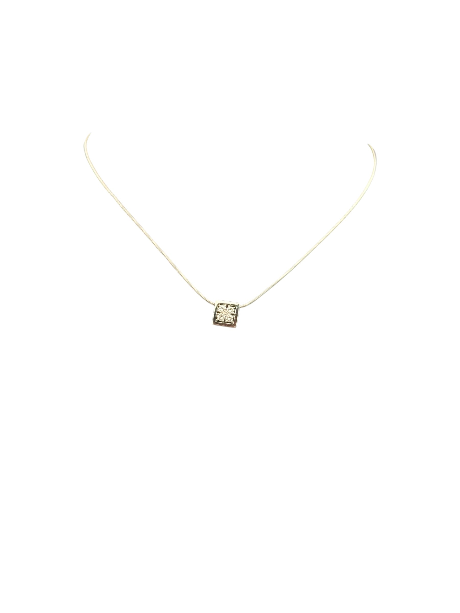 girocollo Damiani in oro bianco 18kt e diamanti, con pendente fantasia - DDB55447