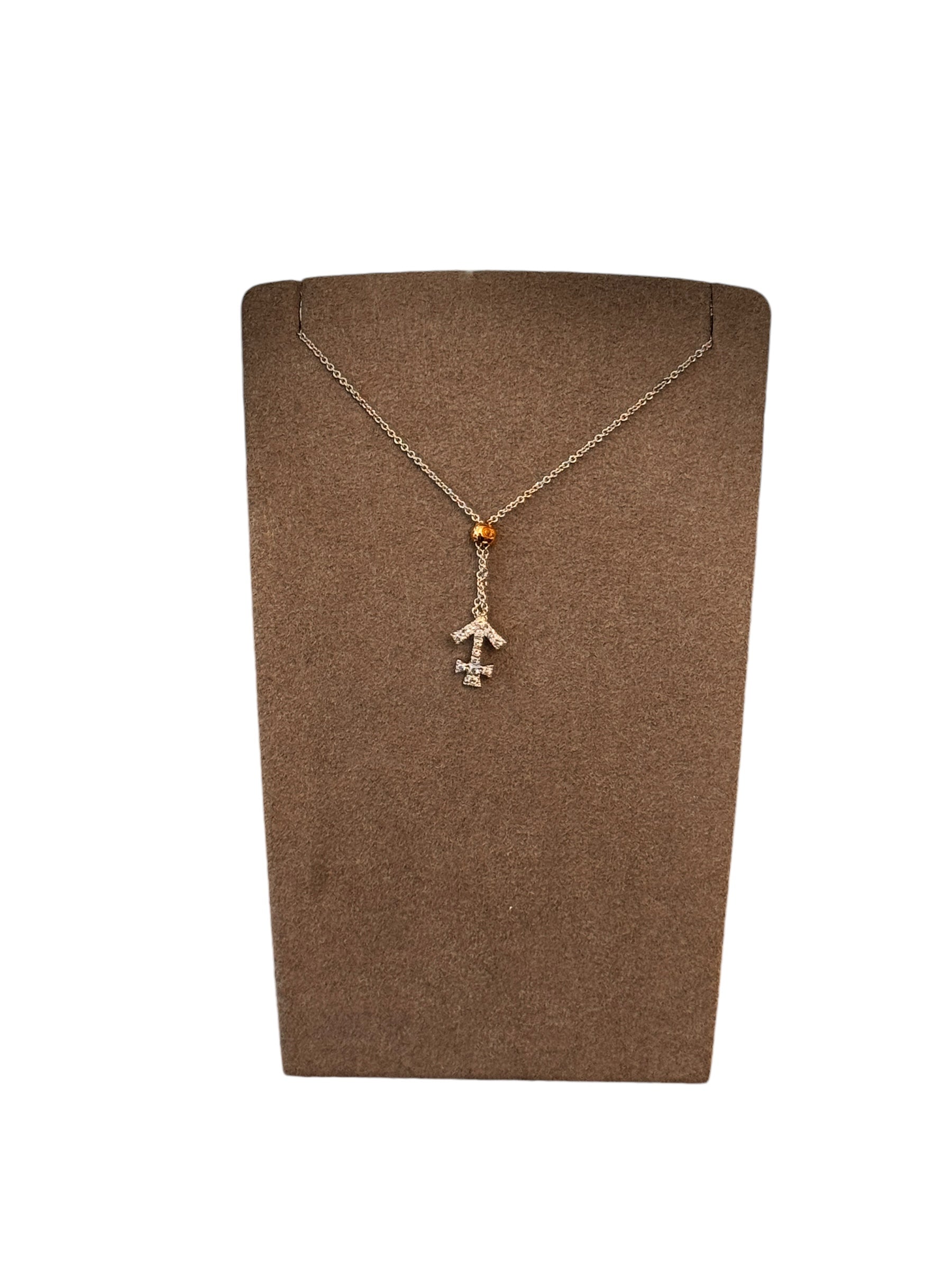 CHIMENTO Halskette aus Weißgold und Diamanten, Sternzeichen Schütze, 0,16 ct – 81975200