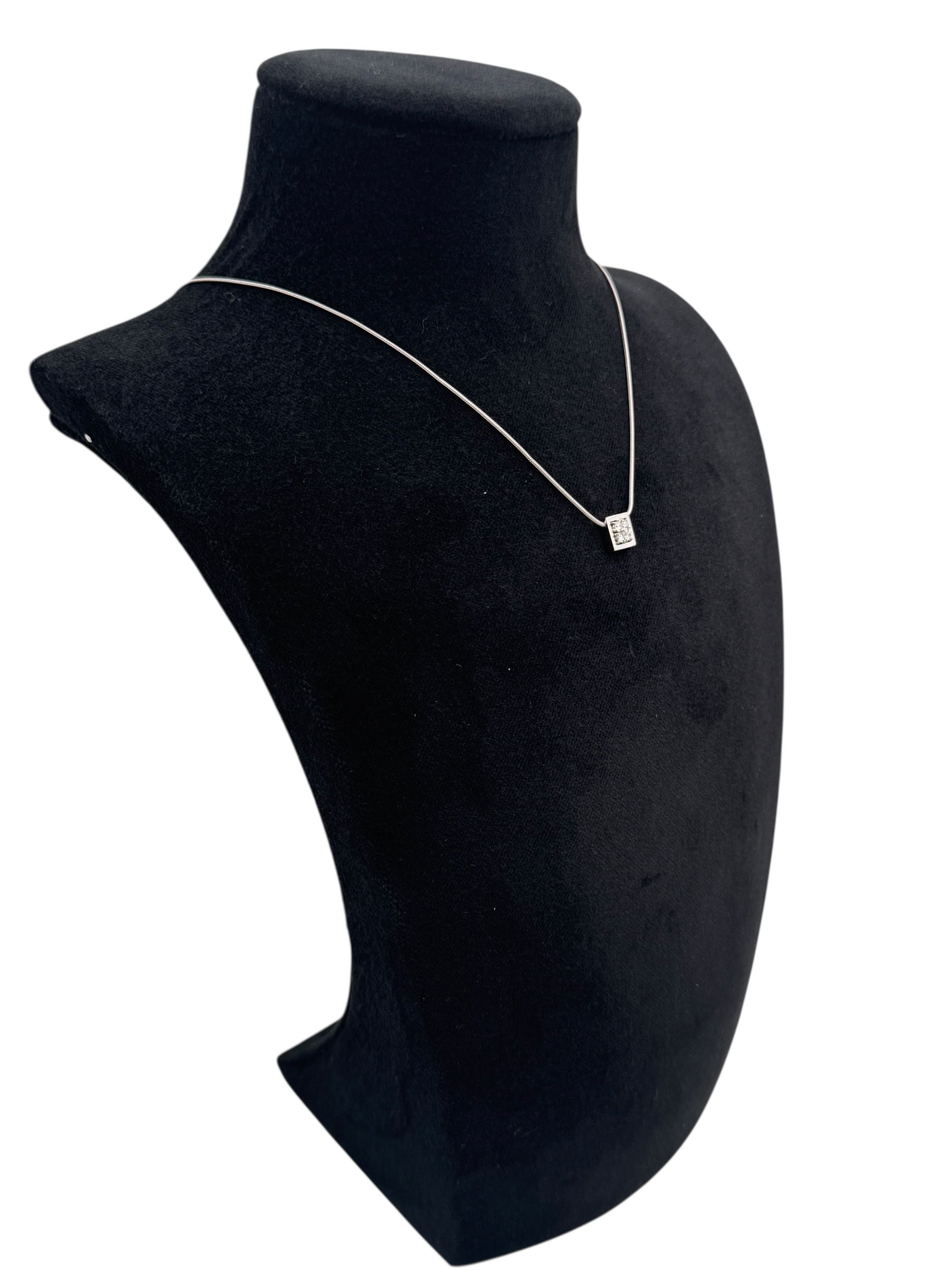 girocollo Damiani in oro bianco 18kt e diamanti, con pendente fantasia - DDB55447