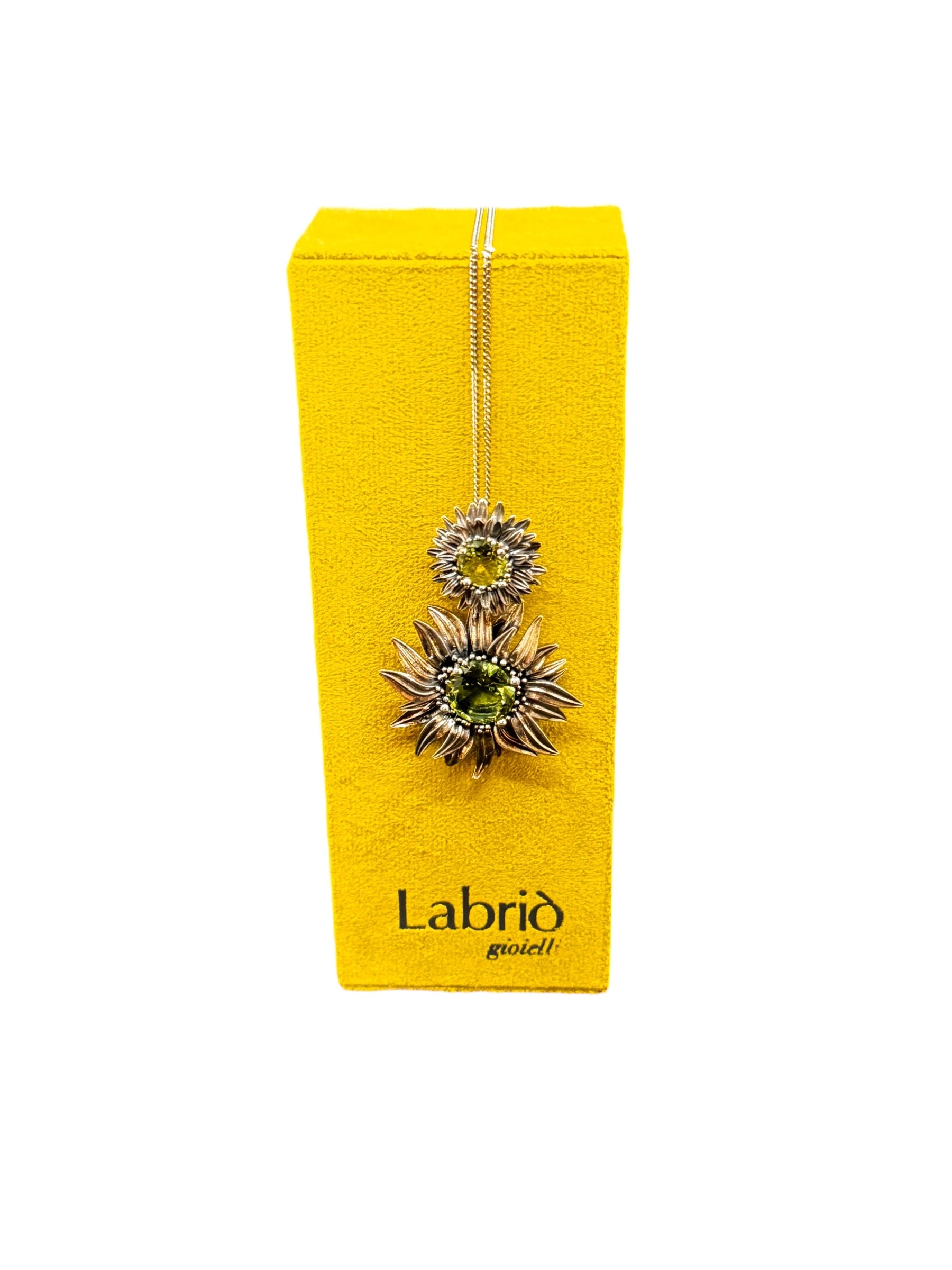 Labriola DAISY SILBERHALSKETTE MIT GRÜNEM QUARZ UND TURMALIN - 2243