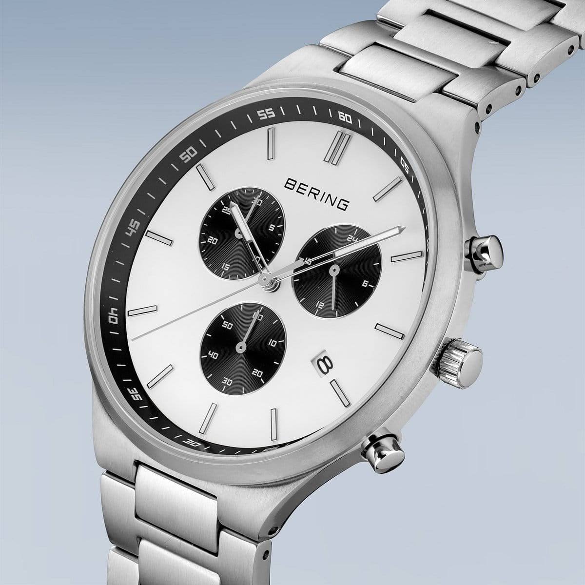 Titan Chrono | argento spazzolato | 11743-704
