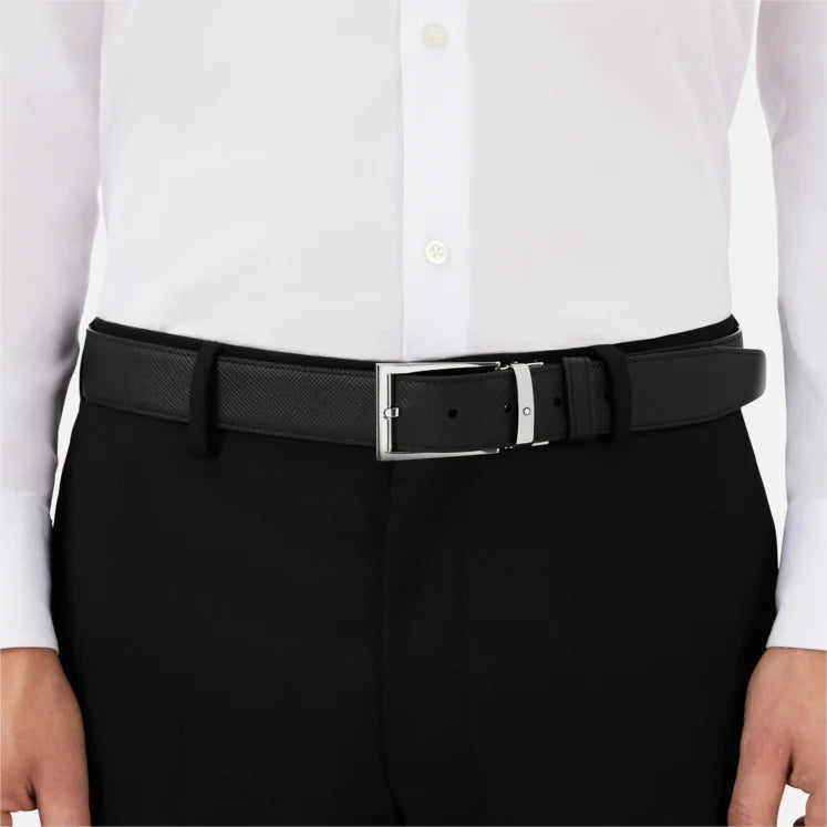 MONTBLANC Reversible Black/Brown Leather Belt 35mm - 118436
