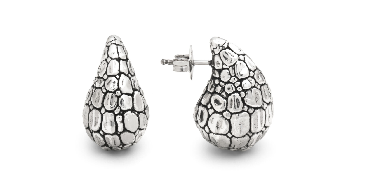 Orecchini Giovanni Raspini in argento goccia croco piccoli - 12346