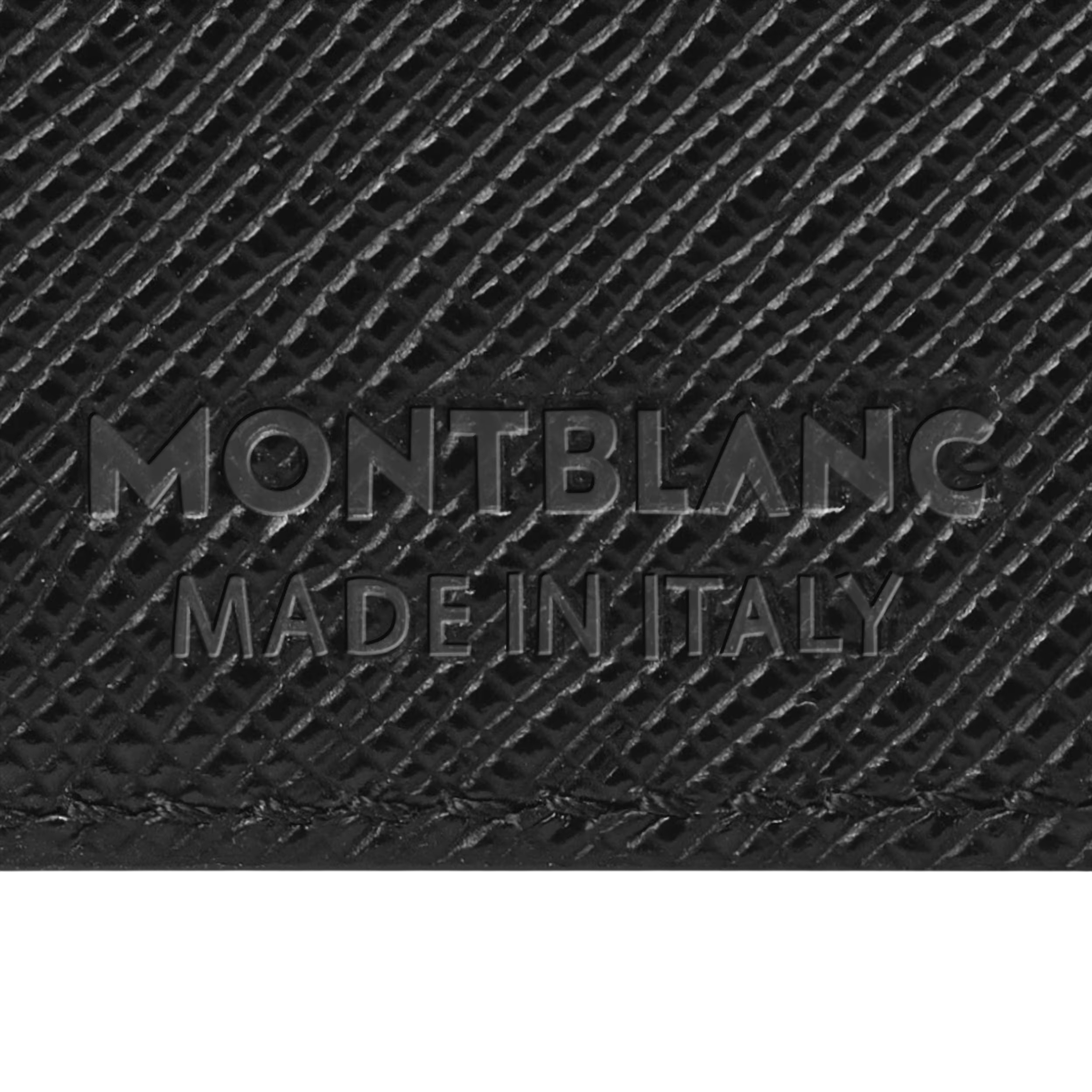 Portafoglio Montblanc 8 Tasche in Pelle Sartorial, colore nero - 130317