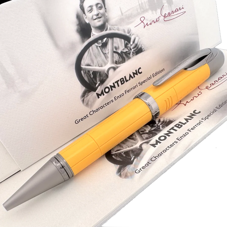 Montblanc Special Edition pen "The Great Characters" Enzo Ferrari, Ballpoint color Modena Yellow - 130663