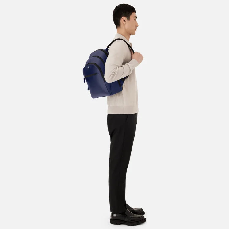 ZAINO MEDIO CON 3 SCOMPARTI MONTBLANC BLU SARTORIAL - 131716