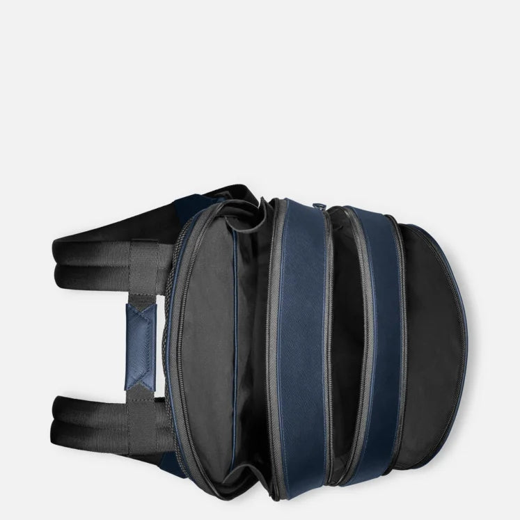 ZAINO MEDIO CON 3 SCOMPARTI MONTBLANC BLU SARTORIAL - 131716
