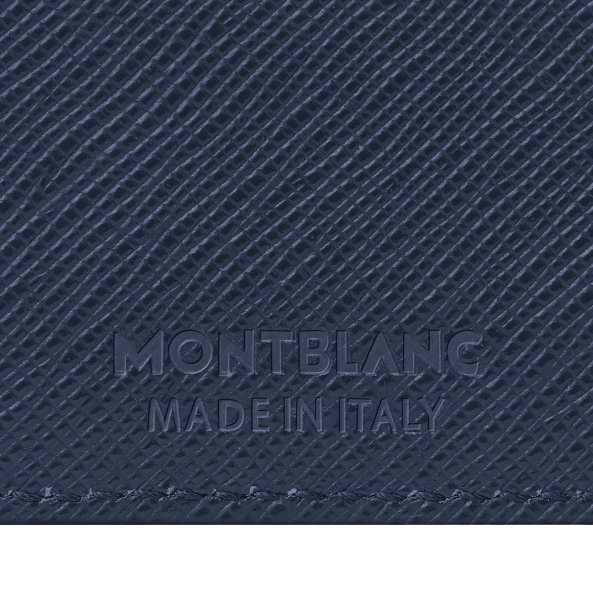 Portacarte Montblanc 6 Tasche in Pelle Sartorial, colore Blu inchiostro - 131721