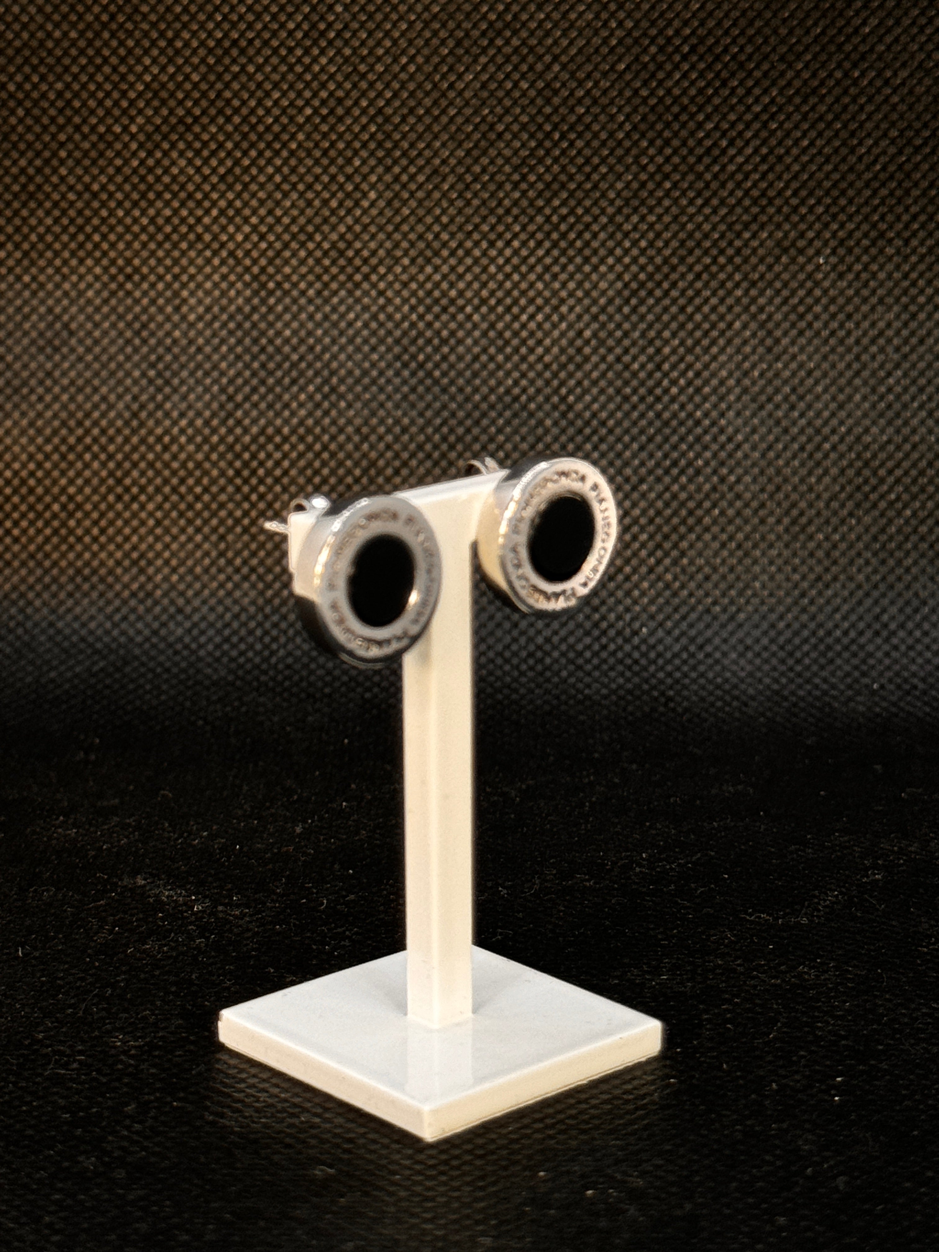 Pianegonda Silber Creolen mit schwarzem Onyx – OA010342