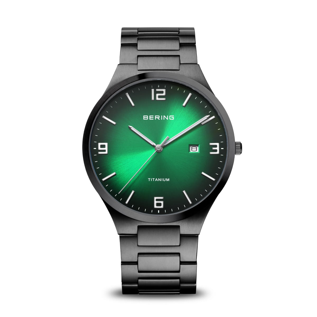 Bering Titan Herrenuhr | Gebürstetes Schwarz, 40 mm | 15240-728