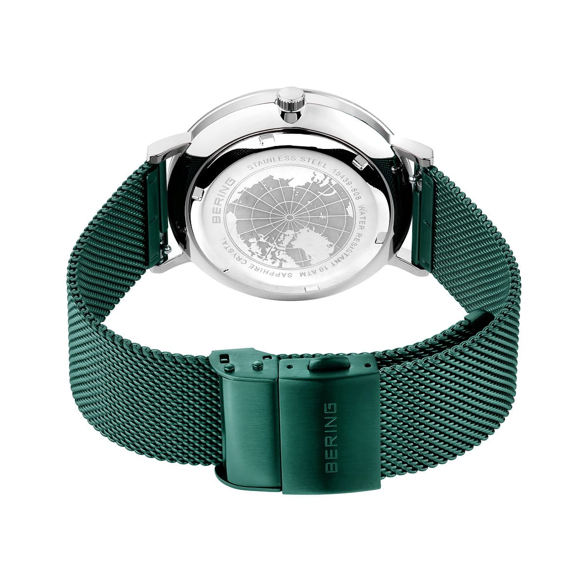 Bering Solar Herrenuhr | Gebürstetes Silber, 39 mm | 15439-808