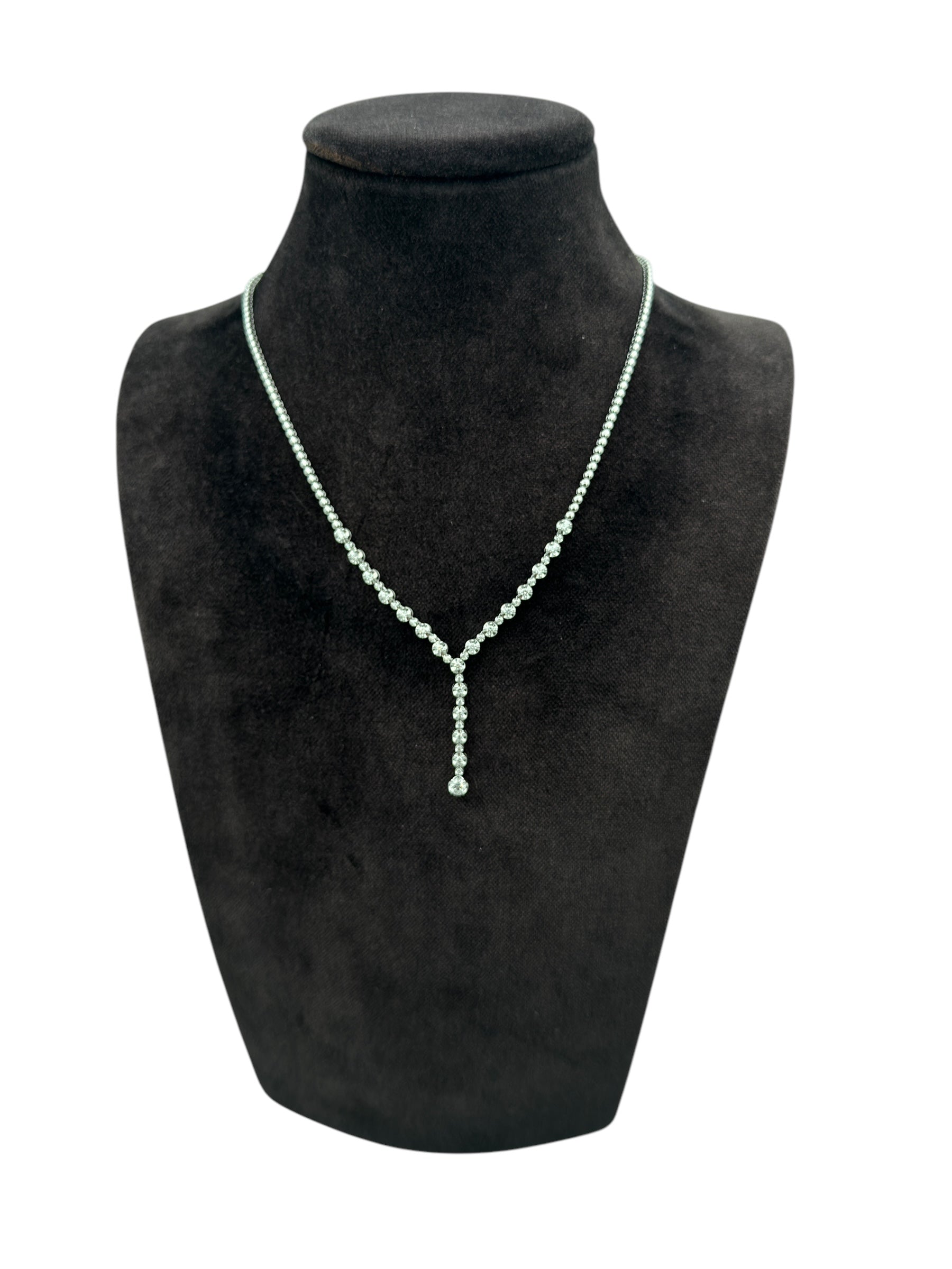 Giorgio Visconti semi-rigid necklace in white gold and diamonds, 0.86ct - GBX40110