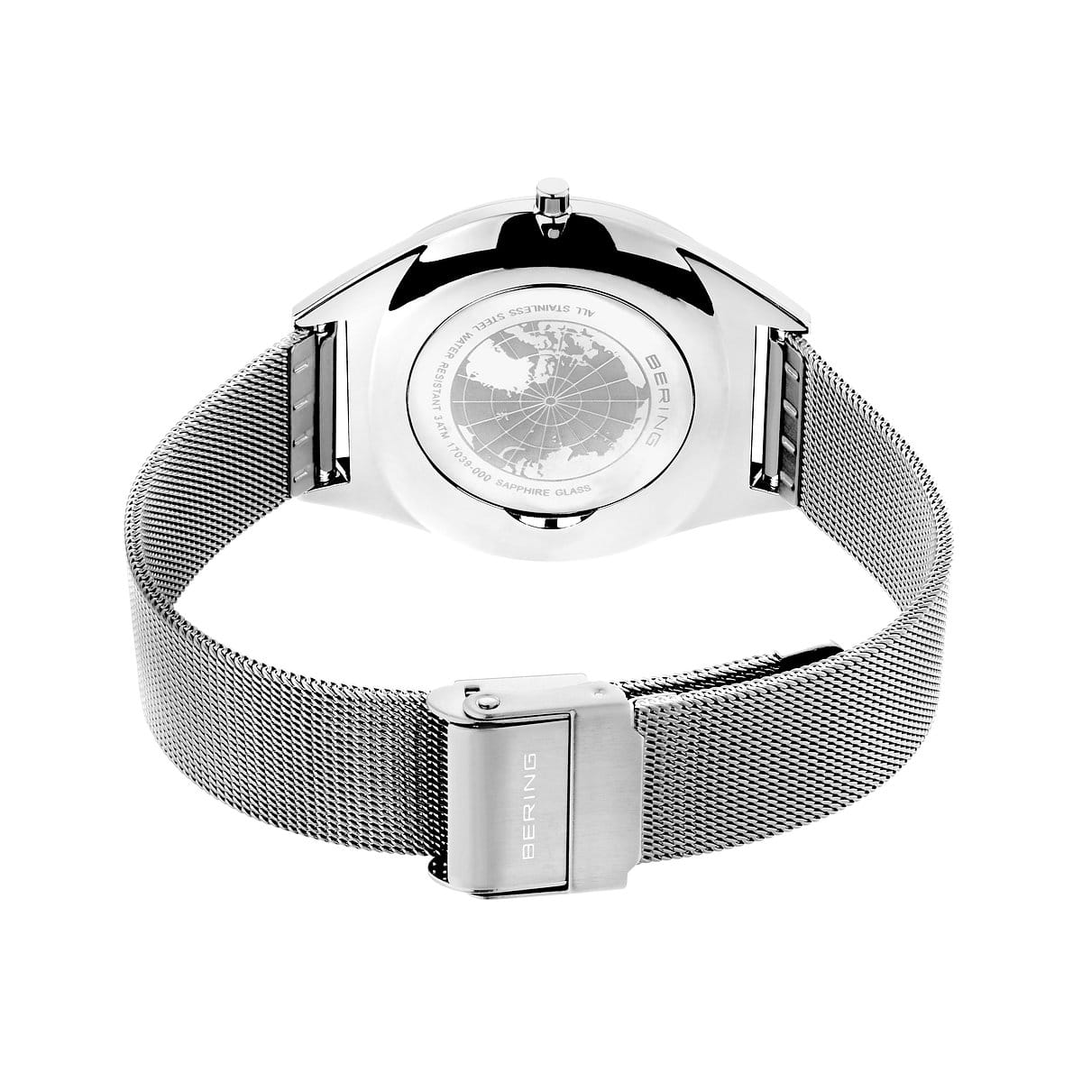 Bering Ultra Slim Unisex Uhr | Glänzendes Silber, 39 mm | 17039-000