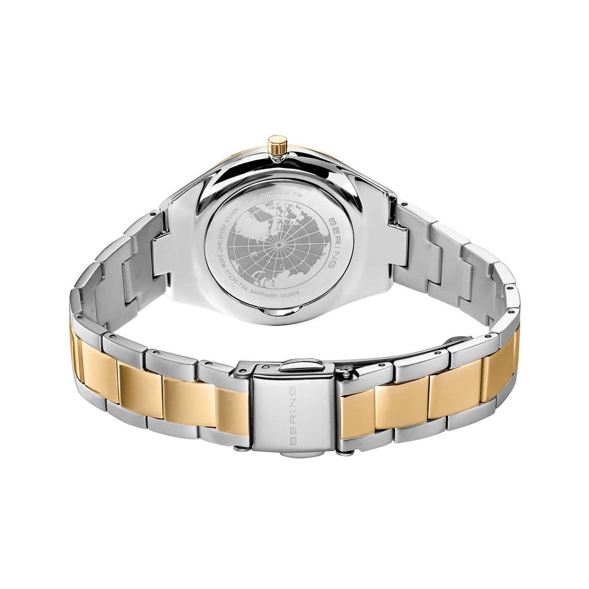 Bering Ultra Slim Damenuhr | Silber/Hell/Gebürstetes Gold, 31 mm | 17231-704