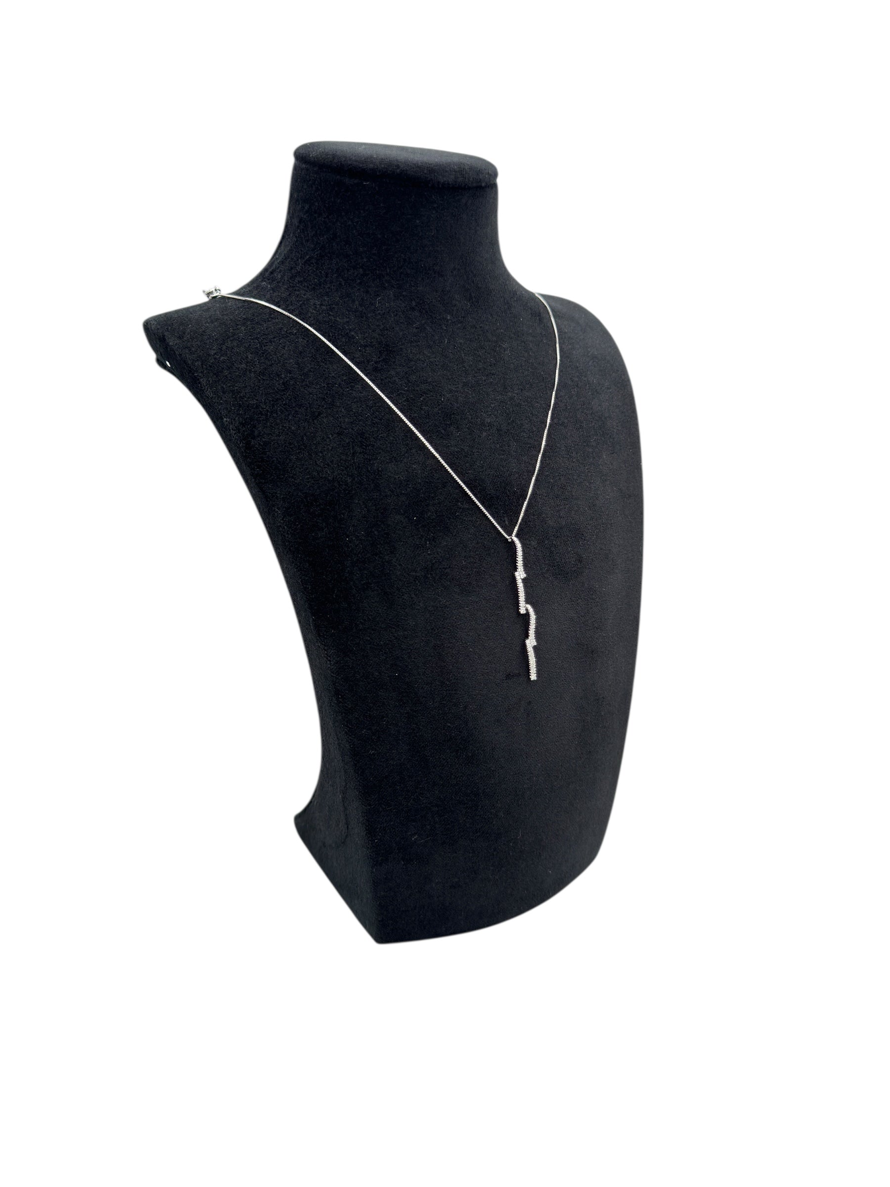 Damiani-Halskette mit Fantasieanhänger aus 18 Karat Weißgold und Diamanten – DMBR009H