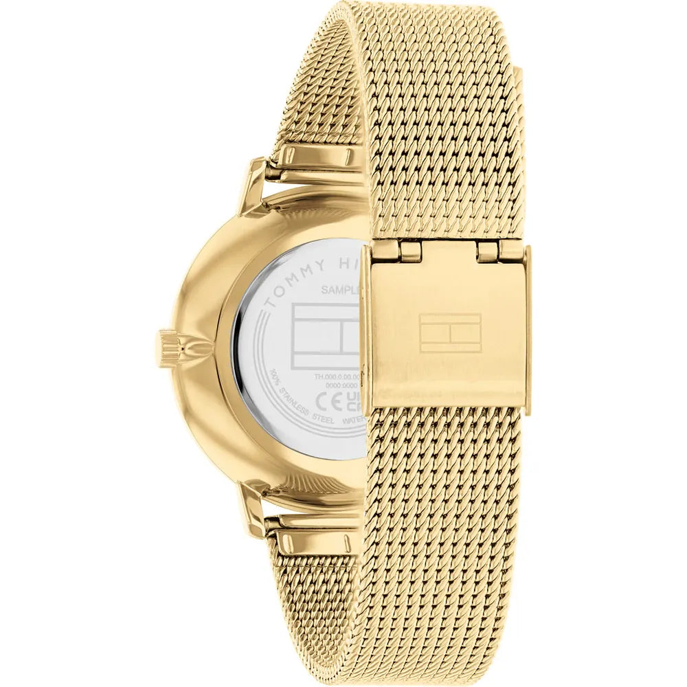 Orologio da donna Tommy Hilfiger, quadrante verde smeraldo e cinturino color oro, 34mm - 1782668