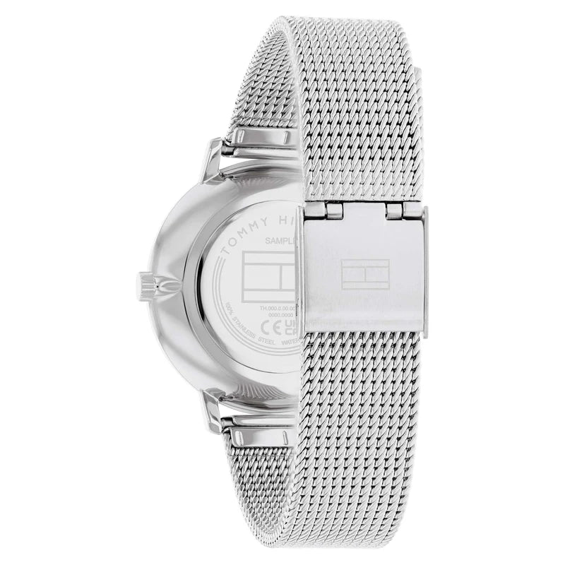 Orologio Tommy Hilfiger da donna, quadrante verde e zirconi sugli indici, 35mm - 1782762