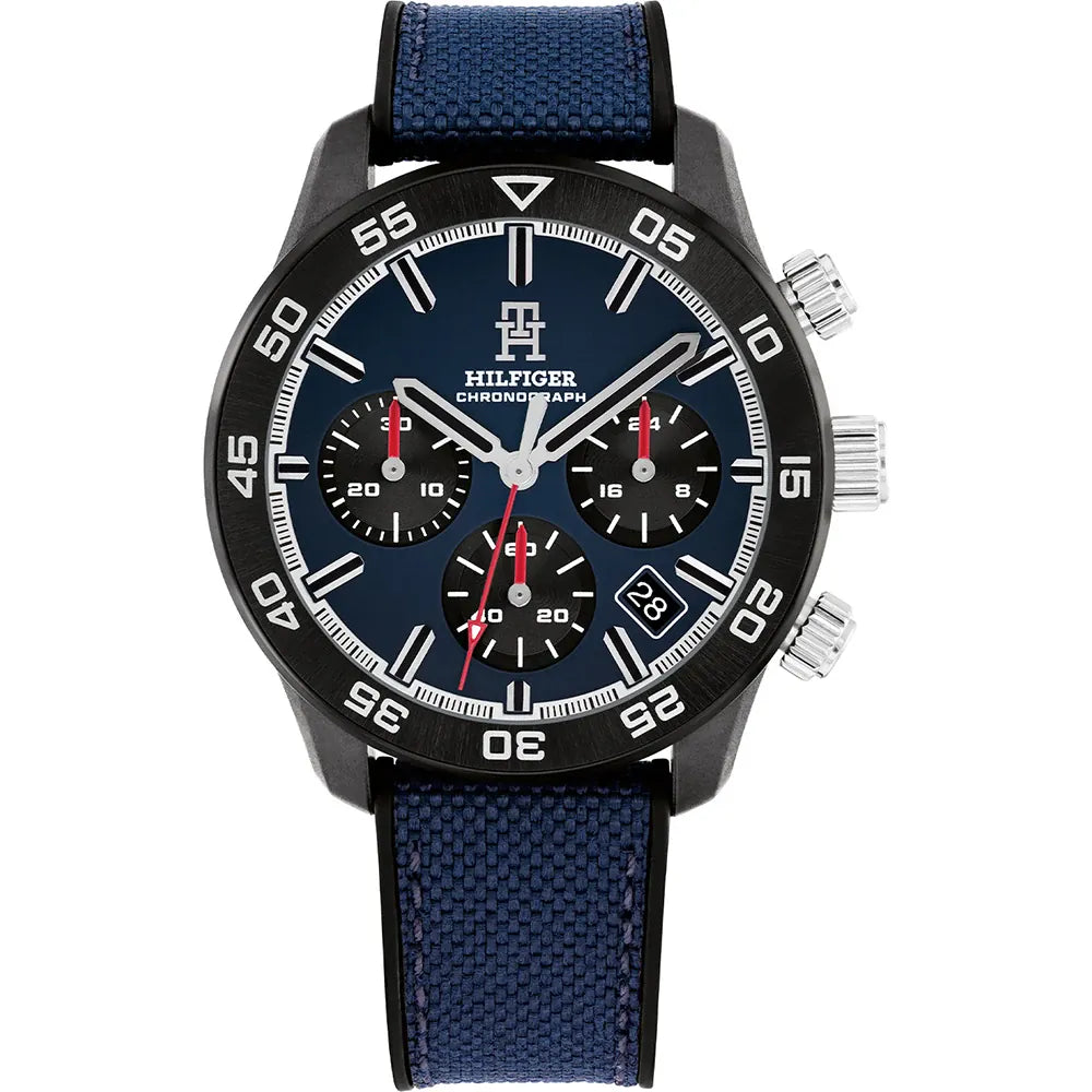 Orologio cronografo uomo Tommy Hilfiger, collezione Carbon, cinturino in caucciù, 42mm - 1792183