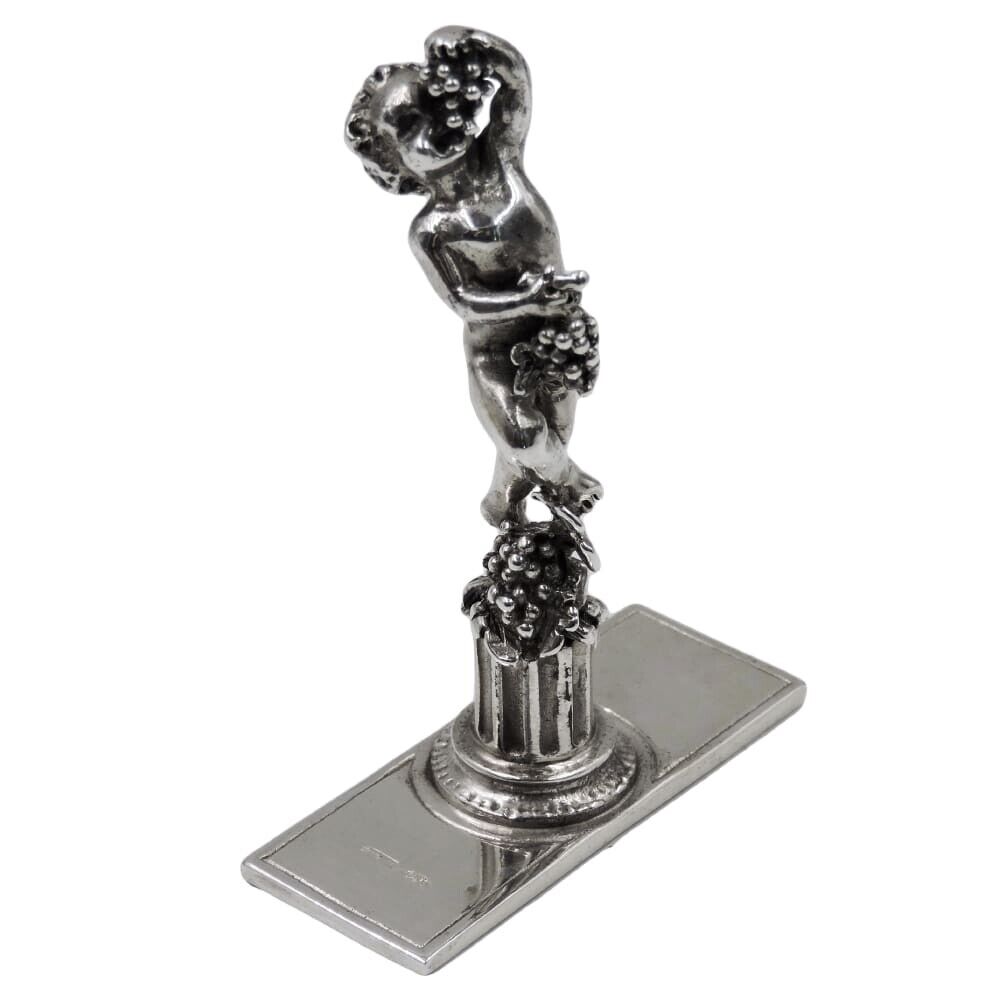 Putto Stempel mit Trauben in 925 Silber - 1228