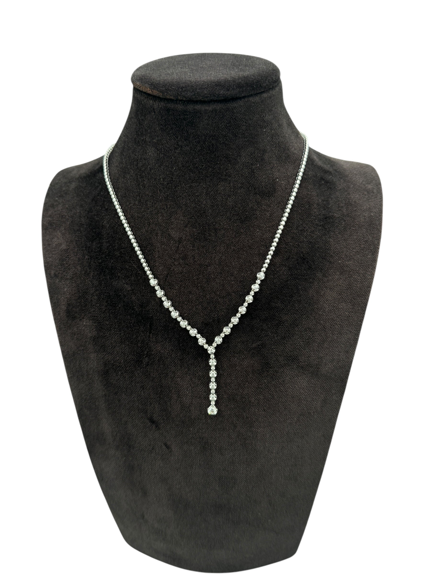 Giorgio Visconti semi-rigid necklace in white gold and diamonds, 0.86ct - GBX40110
