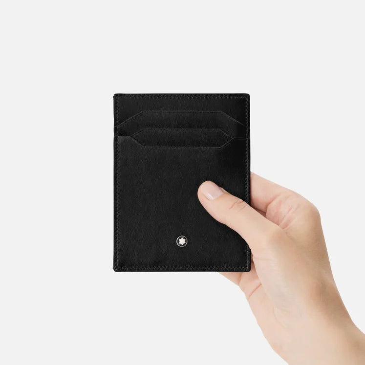 Porta carte Montblanc verticale, 4 scomparti, con porta documento d’identità, COLORE NERO - 198328
