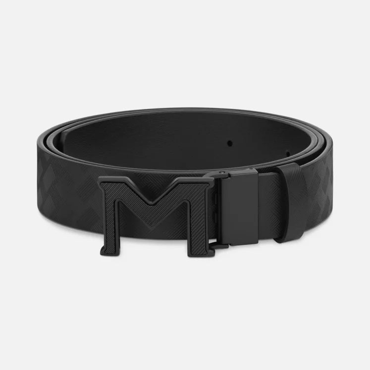 Extreme 3.0 Wendegürtel aus Glattleder, Schwarz/Schwarz, 35 mm, „M“-Schnalle – 198646