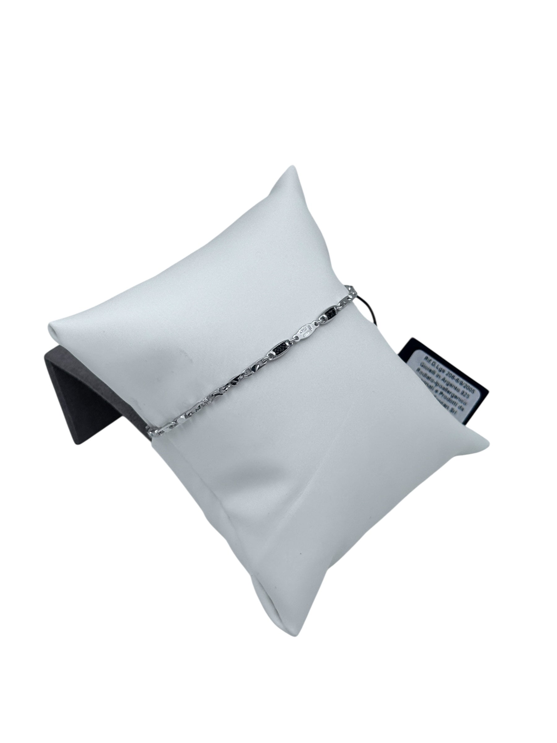 Bracciale Zancan in Argento con spinelli neri – ESB165