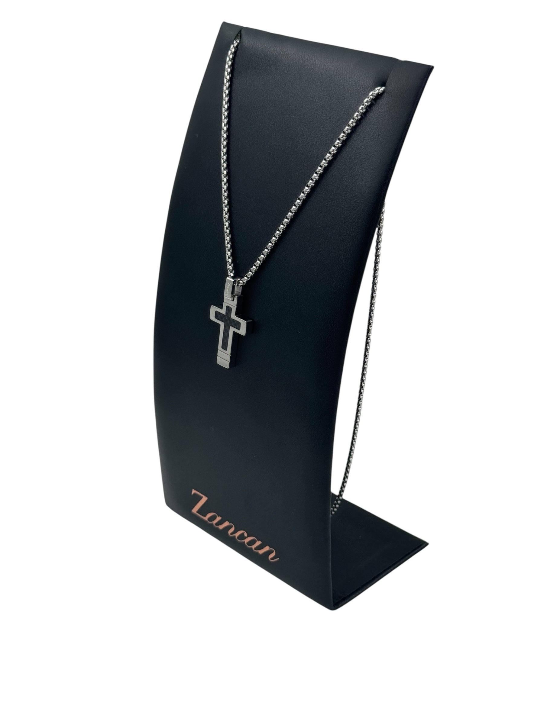 Collana Zancan in acciaio con pendente croce - EHC186