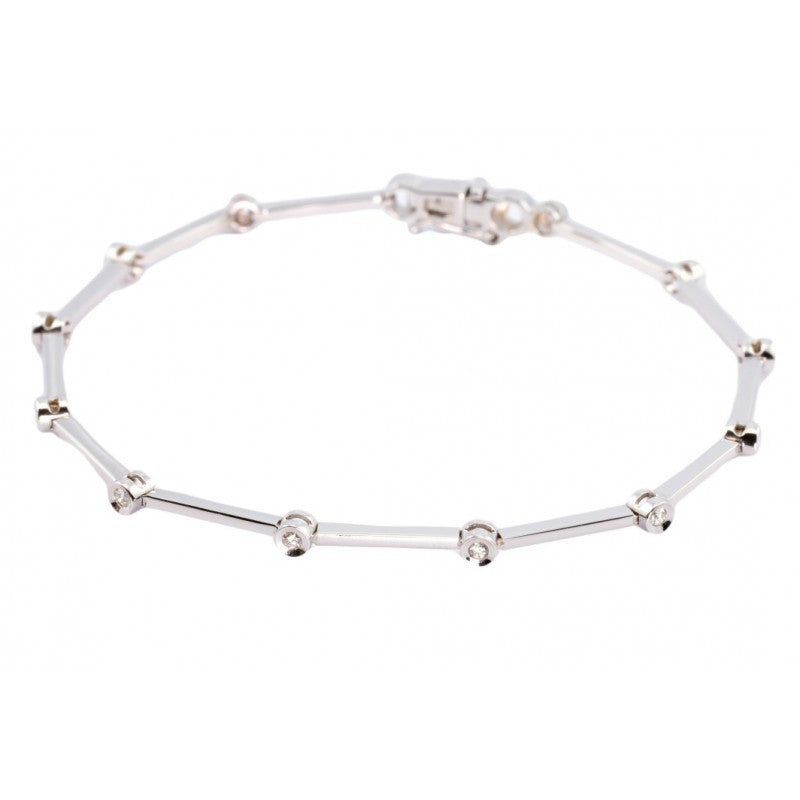 GIORGIO VISCONTI WEISSGOLD- UND DIAMANTARMBAND, 0,14 ct – BR30105