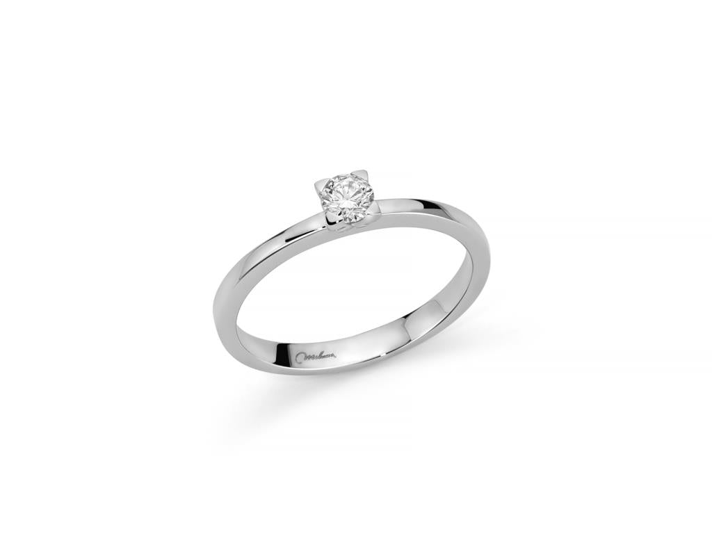 Infinite Love - Solitaire in white gold with four prongs - LI811-020
