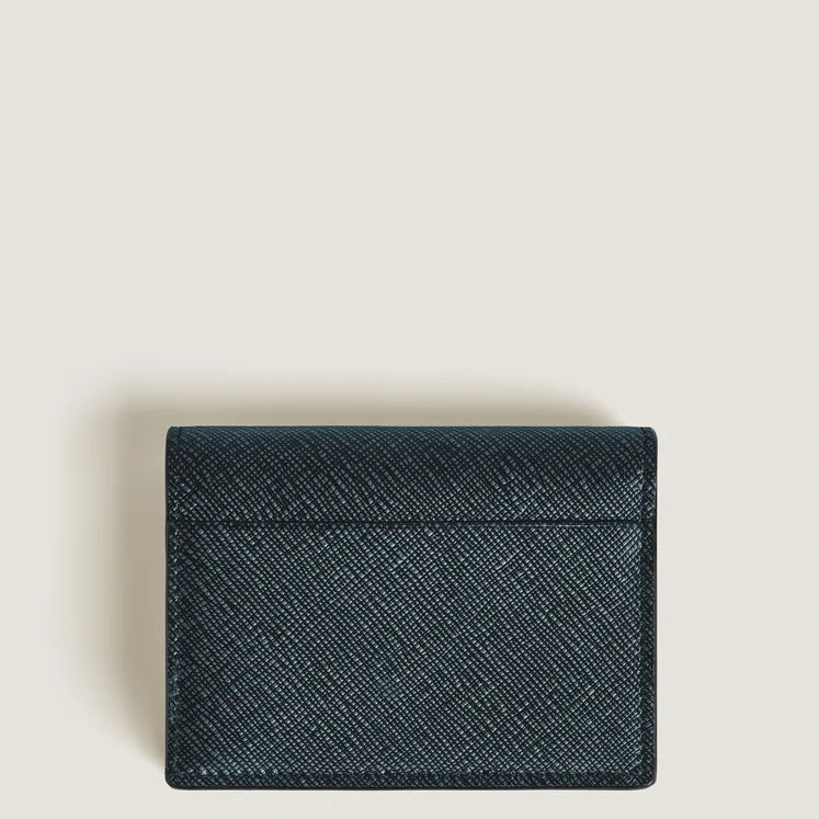 Montblanc Sartorial Nano Continental Geldbörse, Blauer Tweed – 220380