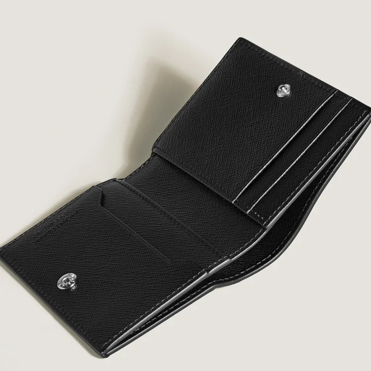 Montblanc Portafoglio mini 4 scomparti Sartorial, Tweed blu - 220382