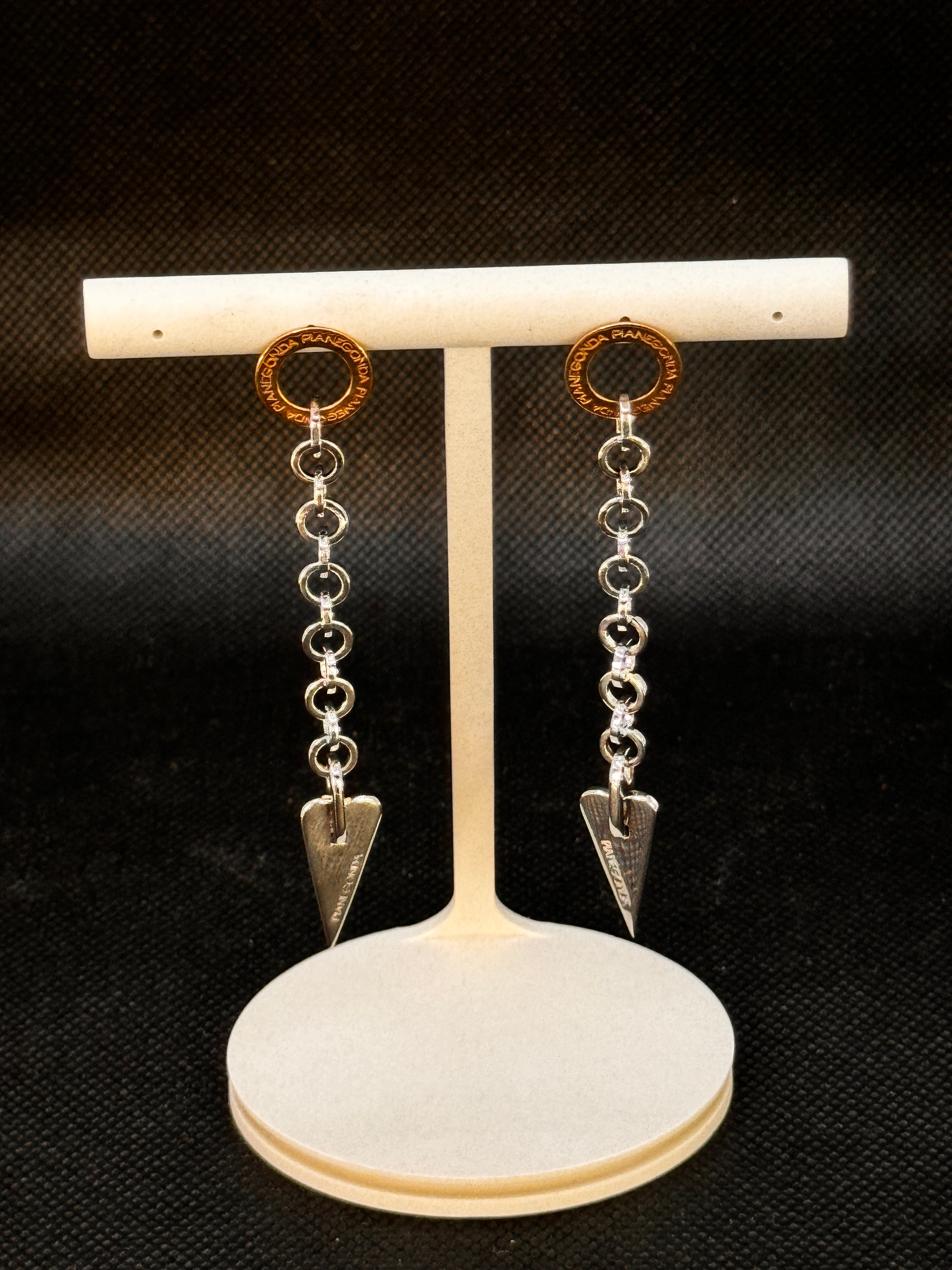 Pianegonda Silber-Ohrhänger, Gold Charm Kollektion – OA050404
