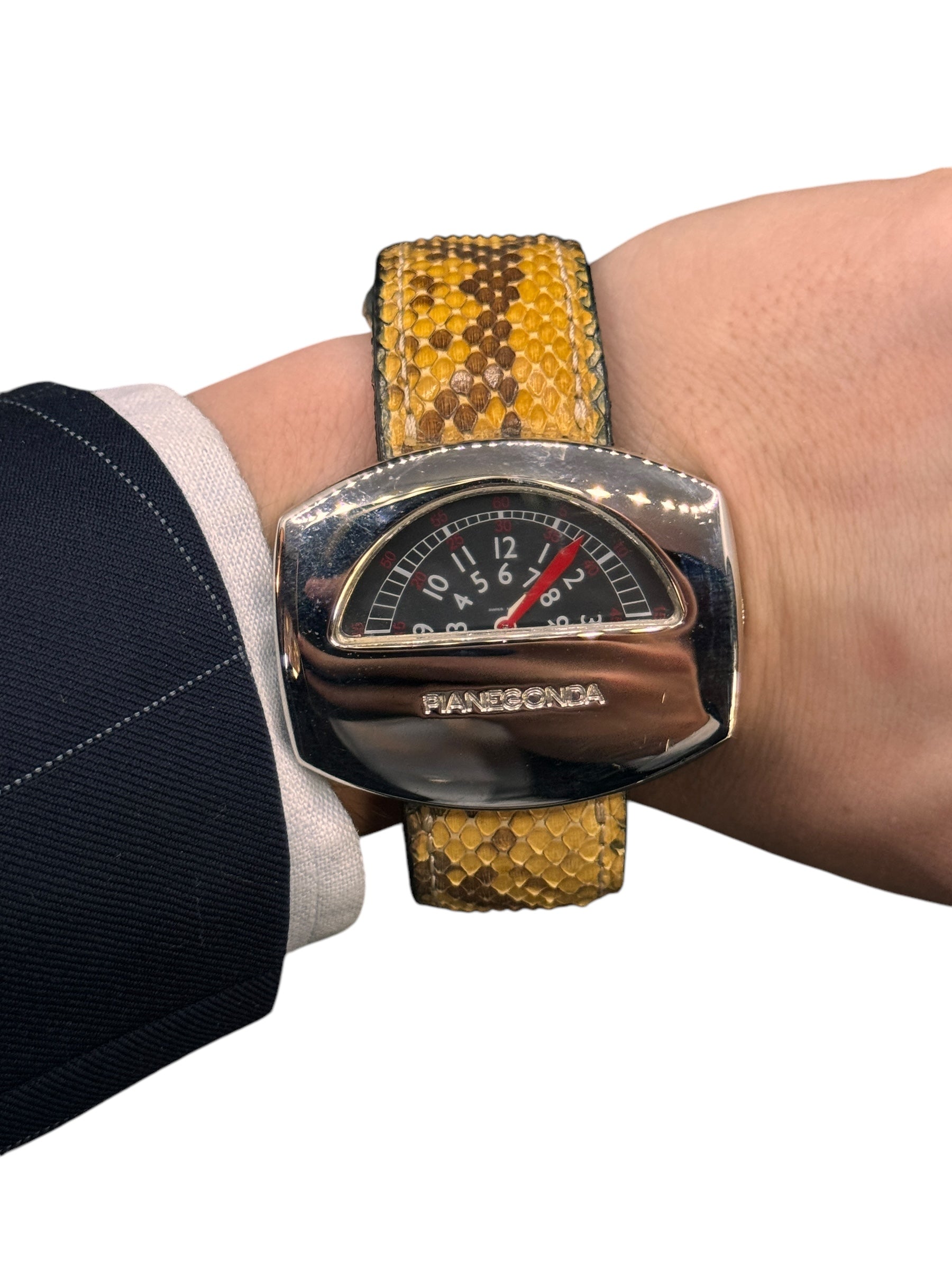 Pianegonda Unisex-Automatikuhr, NO PARKIN Kollektion, 45 mm – W003-1-Bordeaux