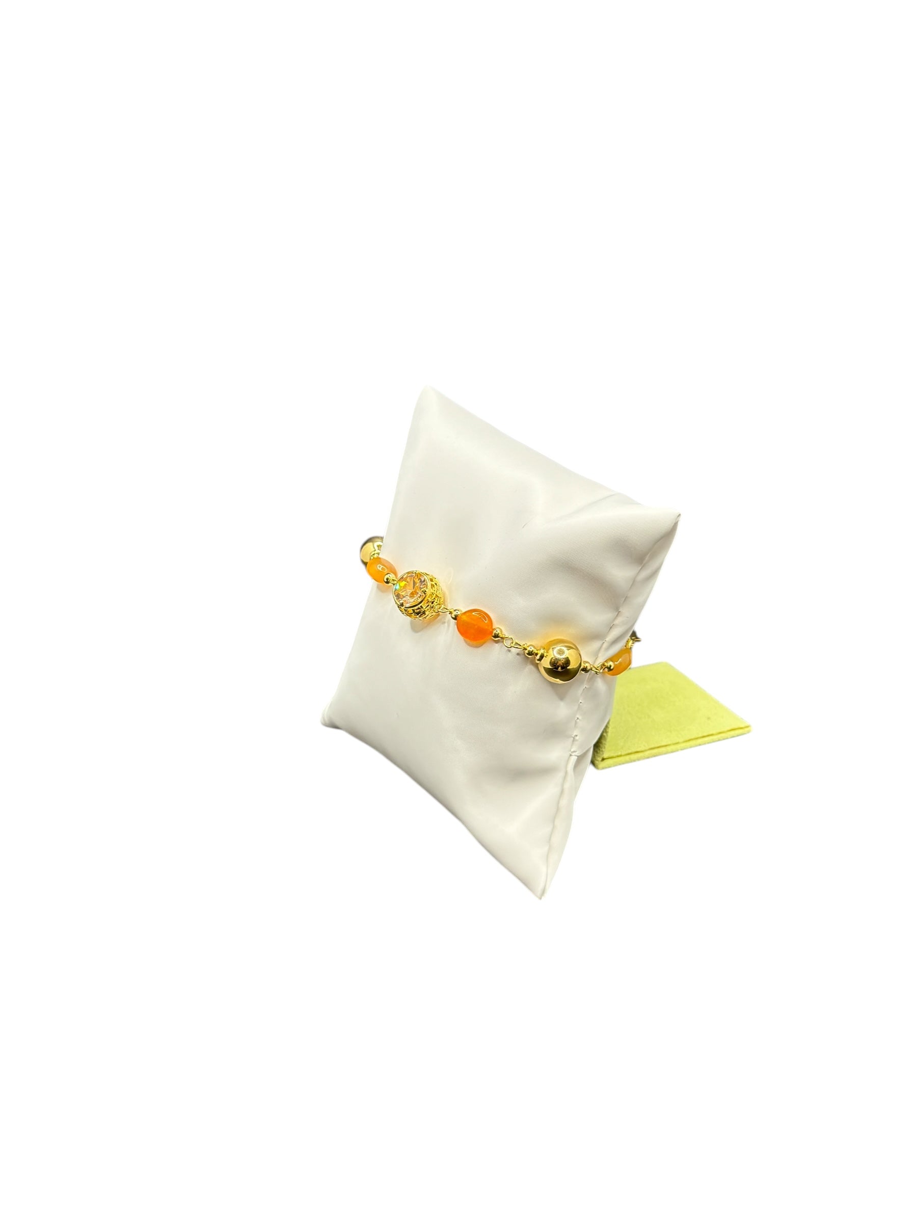 Armband aus vergoldeter Bronze mit Bernsteinen - DIAMONDS BR 010