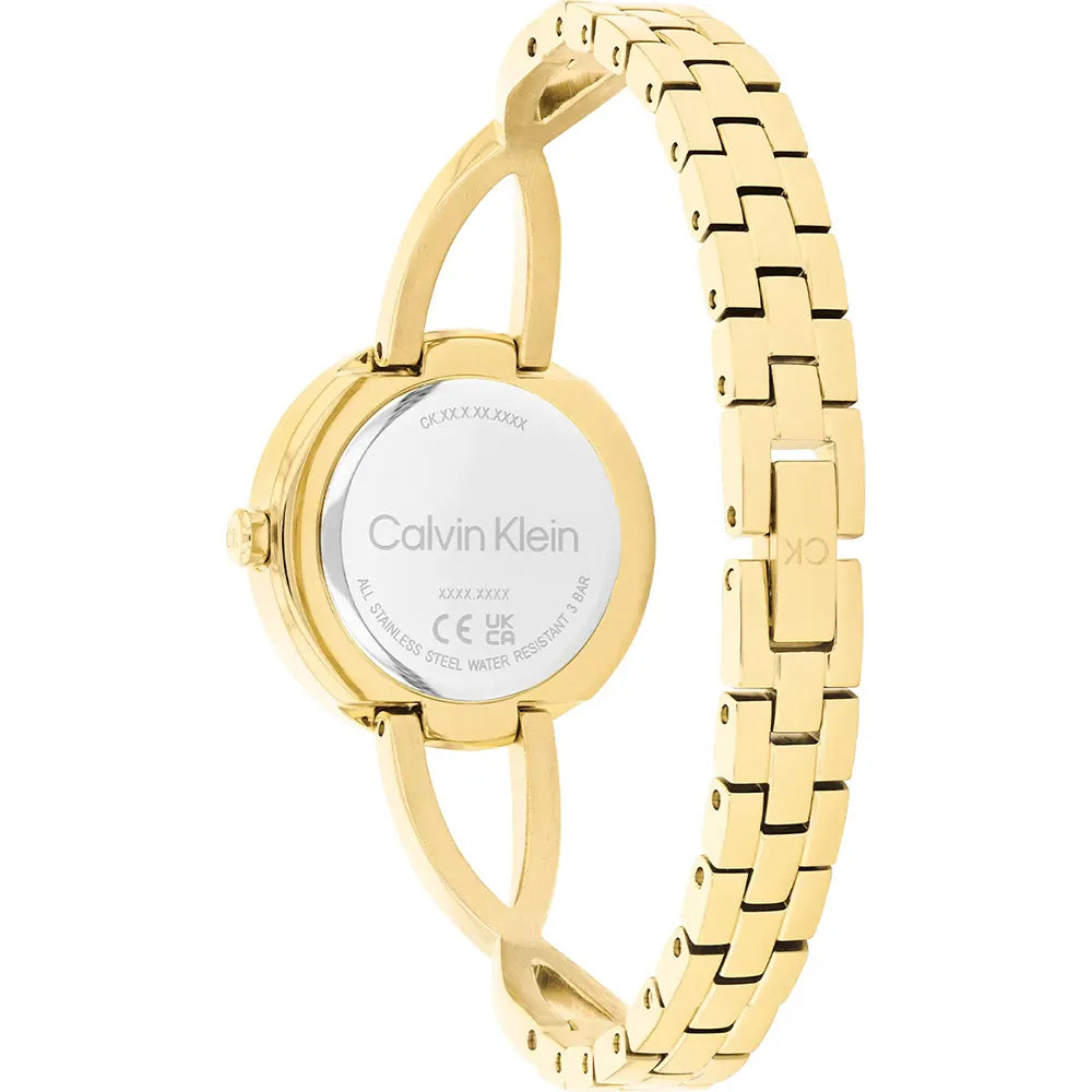 Orologio Calvin Klein da donna, Sculpted Embrace, acciaio dorato, 28mm - 25100059