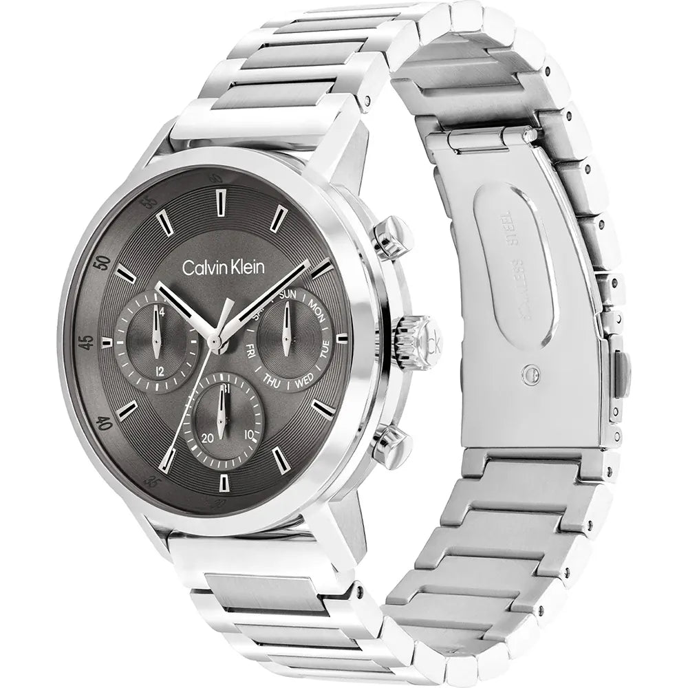 Orologio cronografo Calvin Klein GAUGE, 42mm, day-date con quadrante silver - 25200493