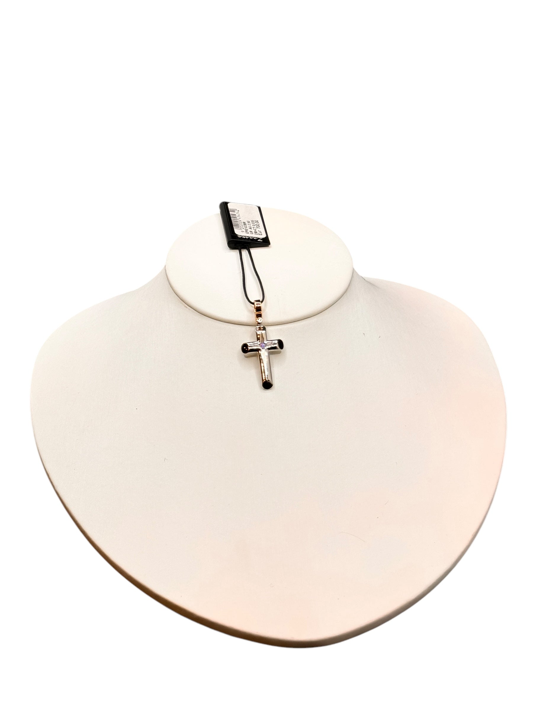 Kreuzanhänger aus Weißgold und Diamanten aus der Insignia Gold Collection – EPE102BR