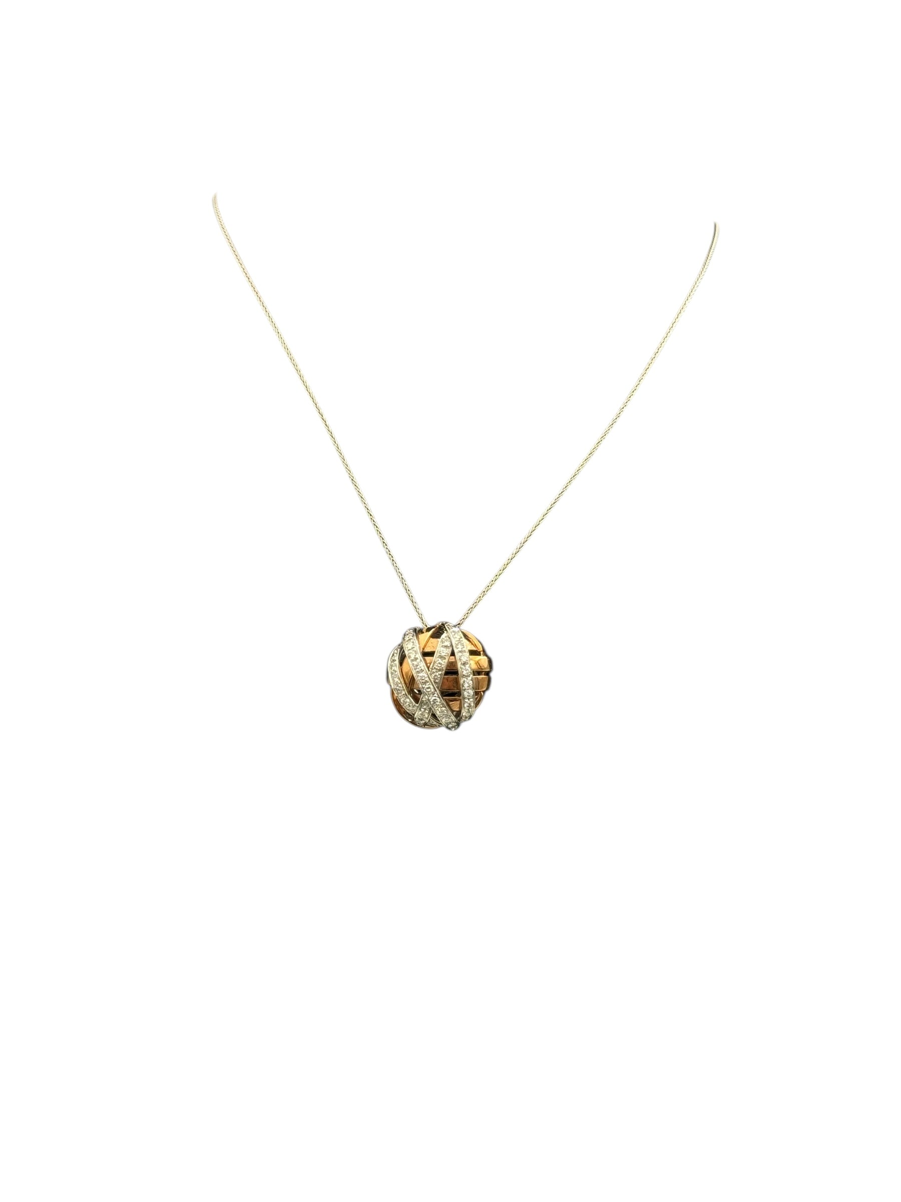 Damiani-Halskette aus 18 Karat Weißgold, Roségold und Diamanten – 20028406